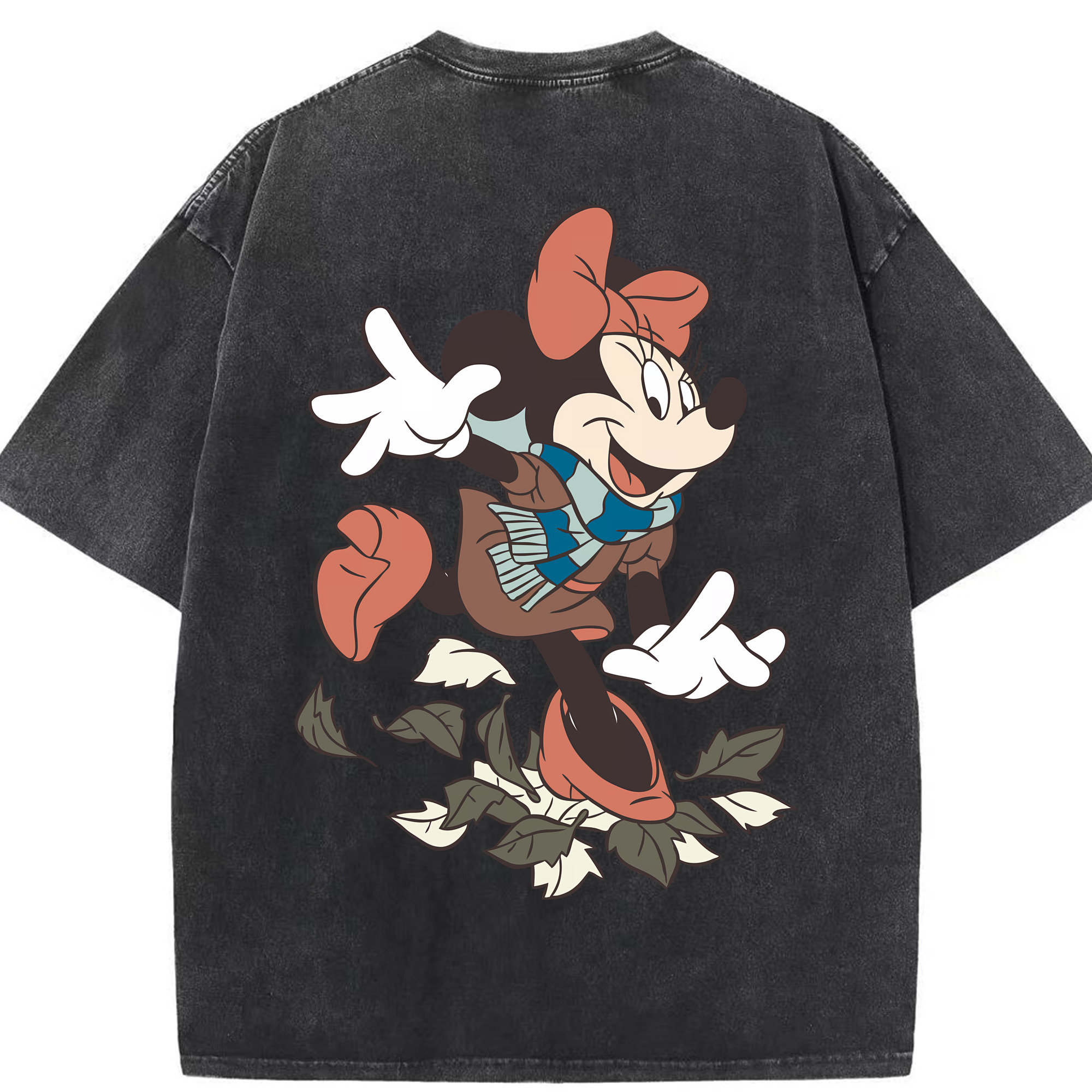 （画像用） ミッキーマウス Mickey Mouse 綿100% ヴィンテージ風 半袖Tシャツ（背面プリント）