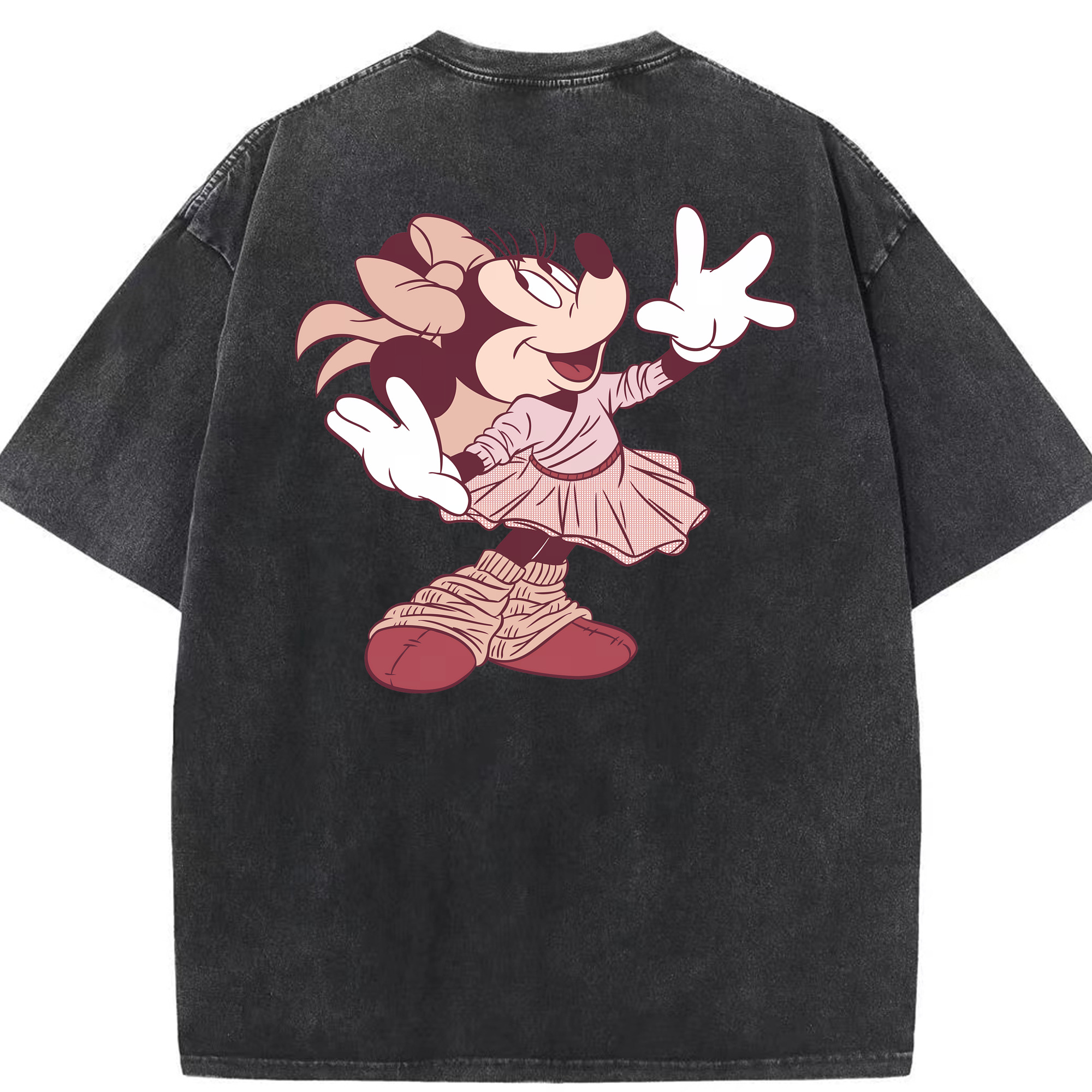 （画像用） ミッキーマウス Mickey Mouse 綿100% ヴィンテージ風 半袖Tシャツ（背面プリント）