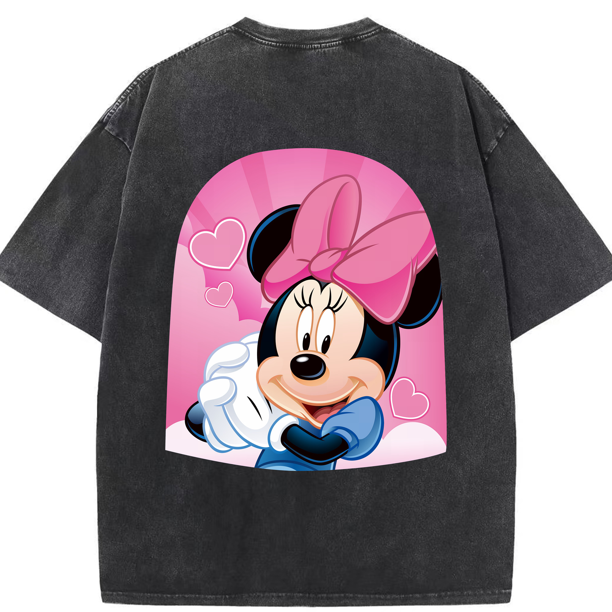 （画像用） ミッキーマウス Mickey Mouse 綿100% ヴィンテージ風 半袖Tシャツ（背面プリント）