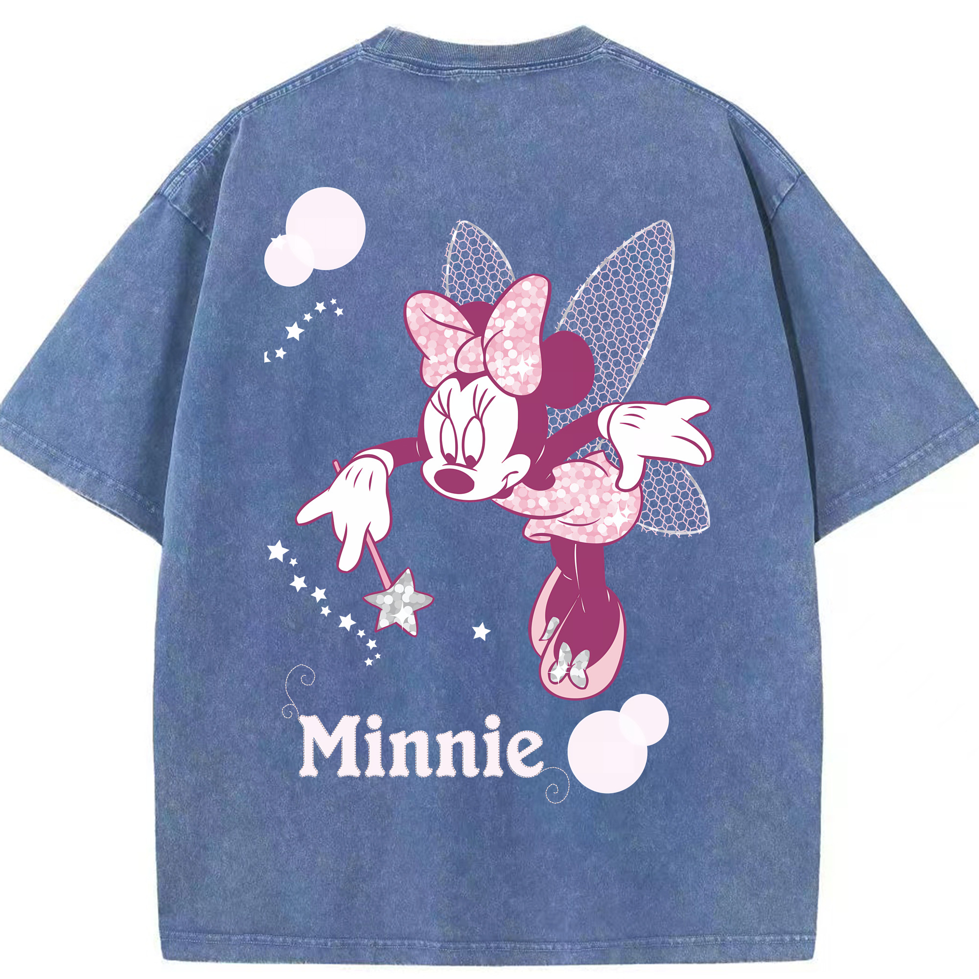 （画像用） ミッキーマウス Mickey Mouse 綿100% ヴィンテージ風 半袖Tシャツ（背面プリント）