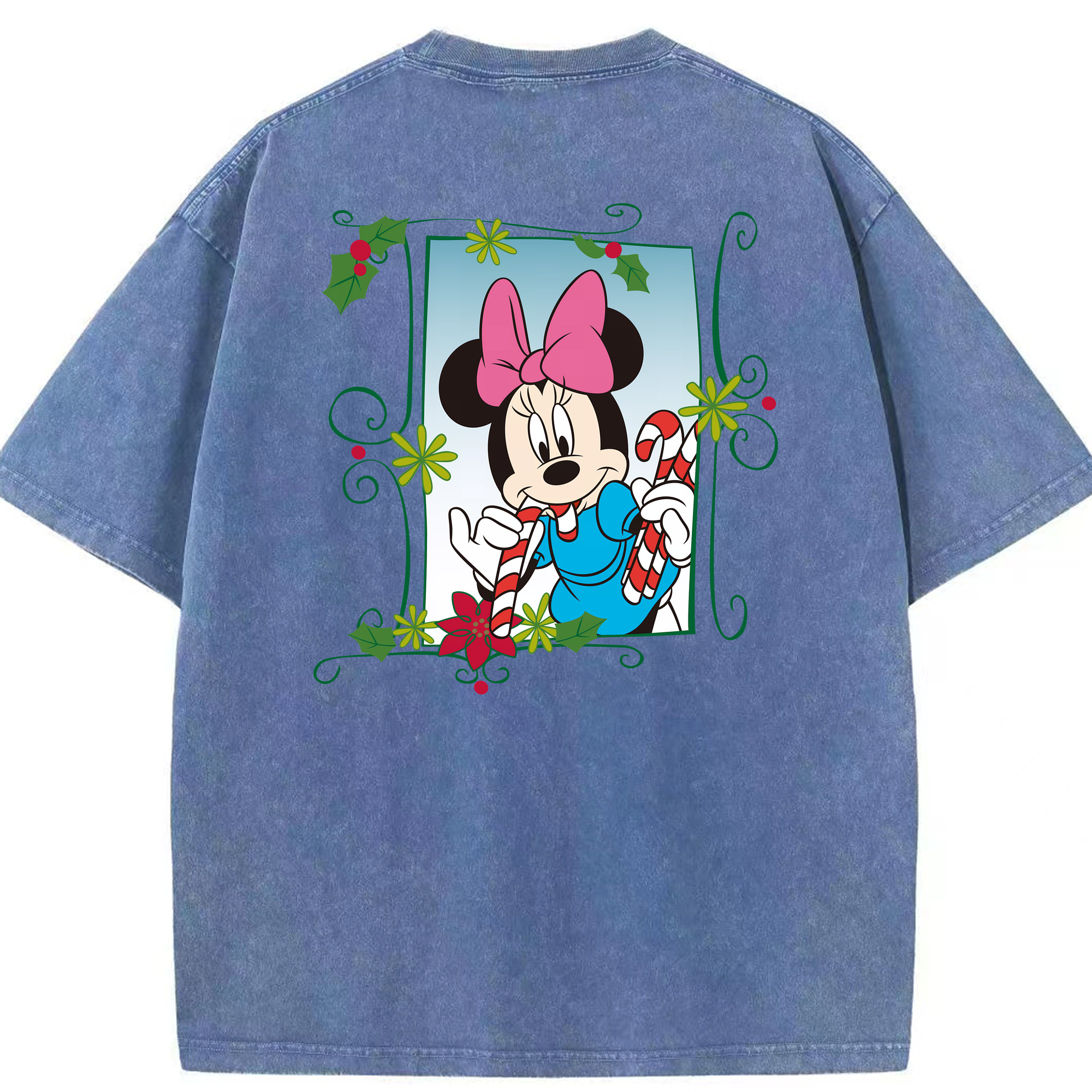 （画像用） ミッキーマウス Mickey Mouse 綿100% ヴィンテージ風 半袖Tシャツ（背面プリント）