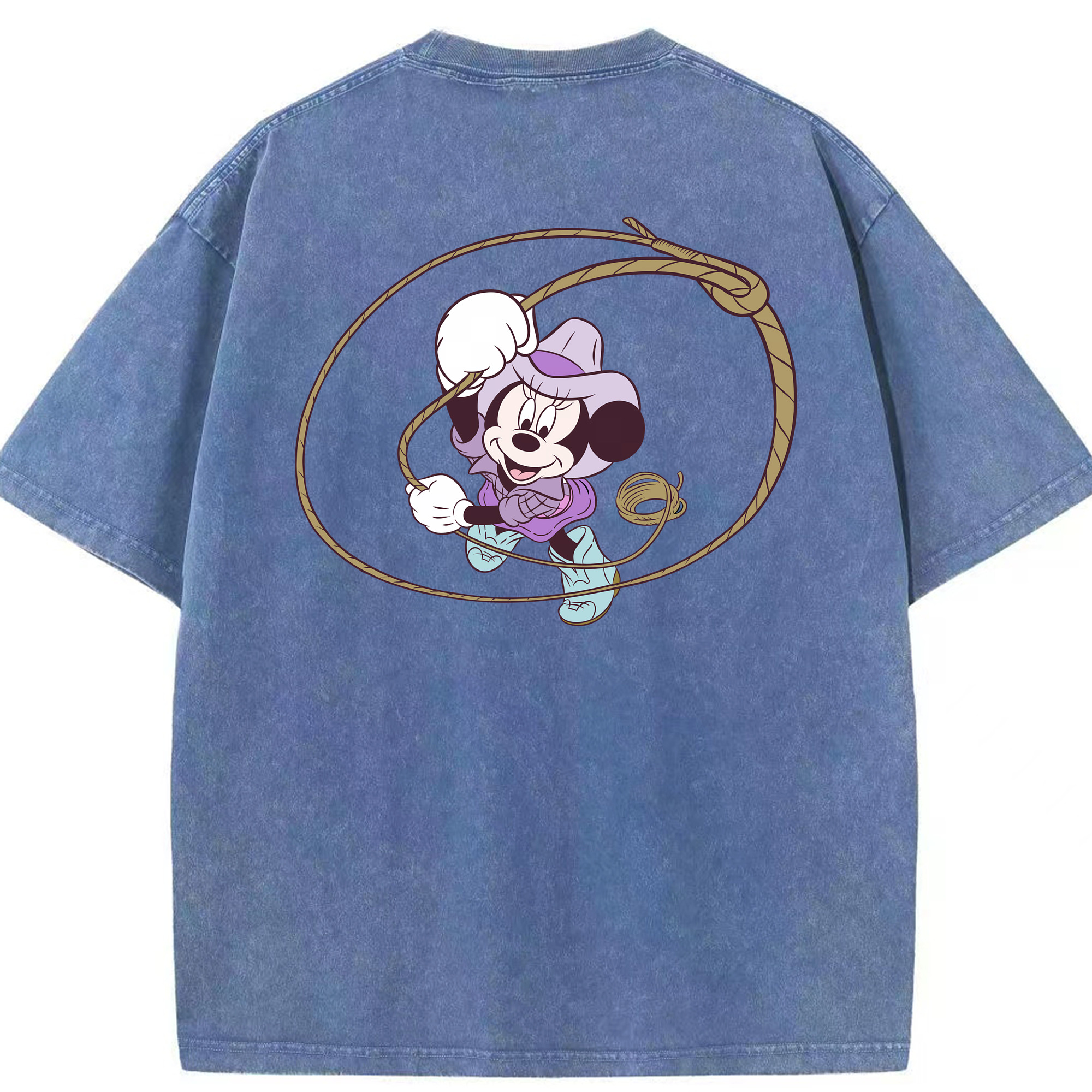 （画像用） ミッキーマウス Mickey Mouse 綿100% ヴィンテージ風 半袖Tシャツ（背面プリント）