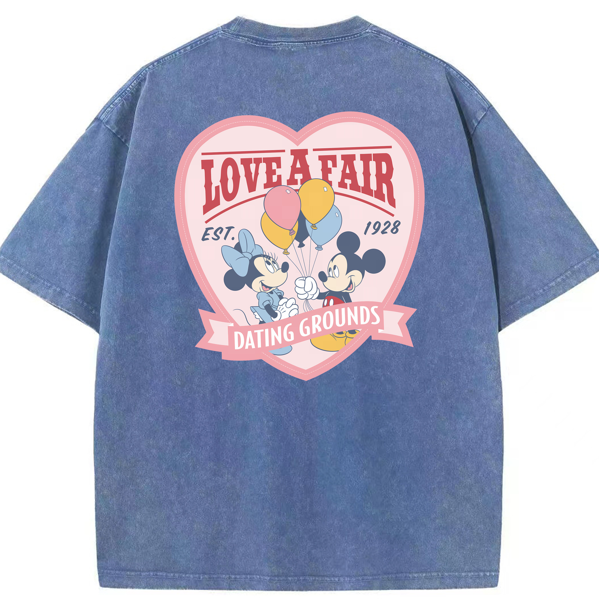 （画像用） ミッキーマウス Mickey Mouse 綿100% ヴィンテージ風 半袖Tシャツ（背面プリント）