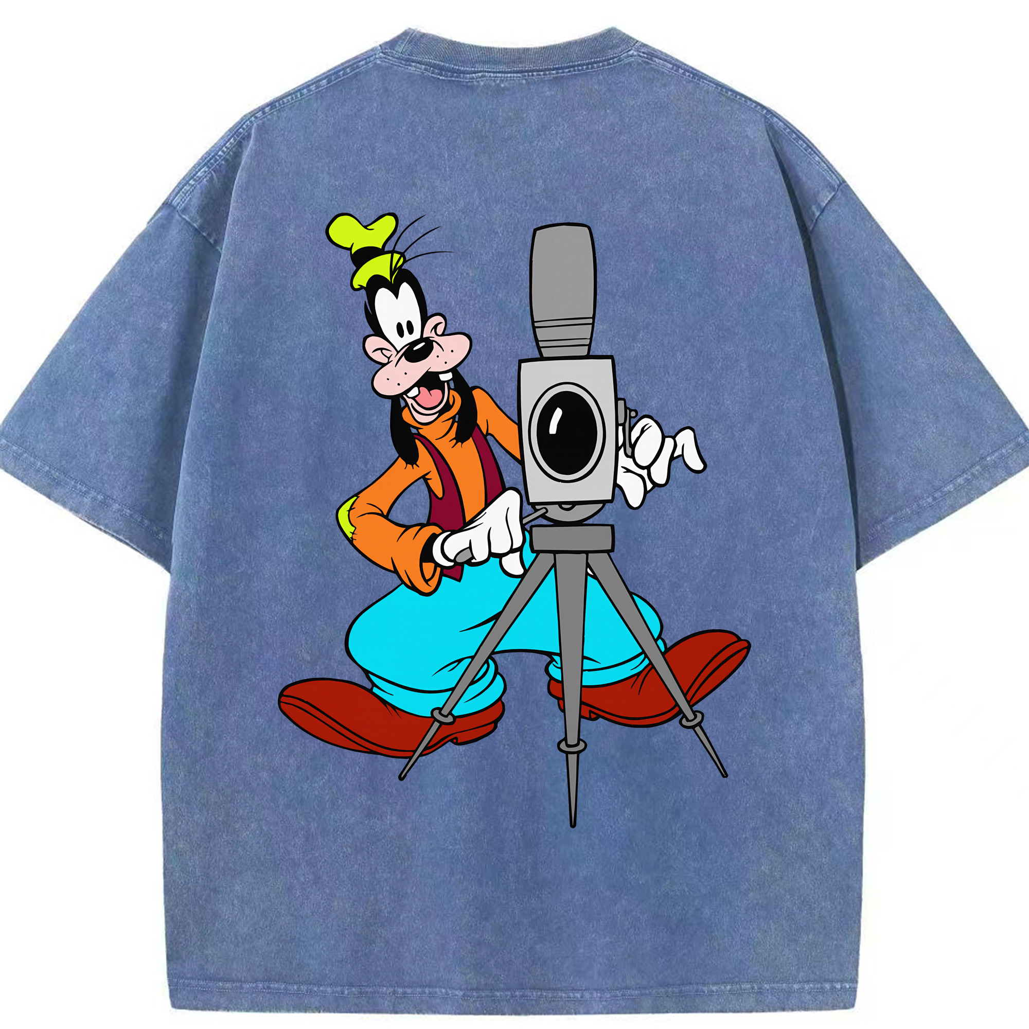 （画像用） ミッキーマウス Mickey Mouse 綿100% ヴィンテージ風 半袖Tシャツ（背面プリント）