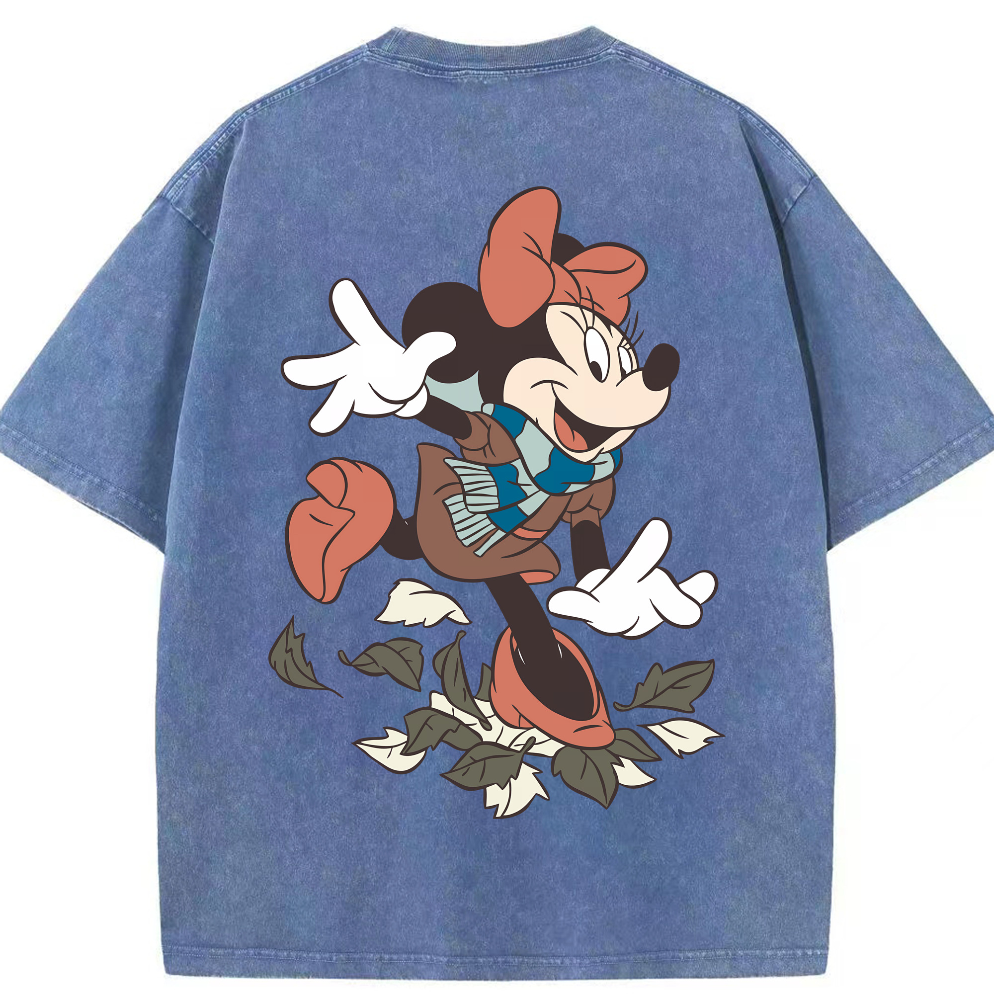 （画像用） ミッキーマウス Mickey Mouse 綿100% ヴィンテージ風 半袖Tシャツ（背面プリント）