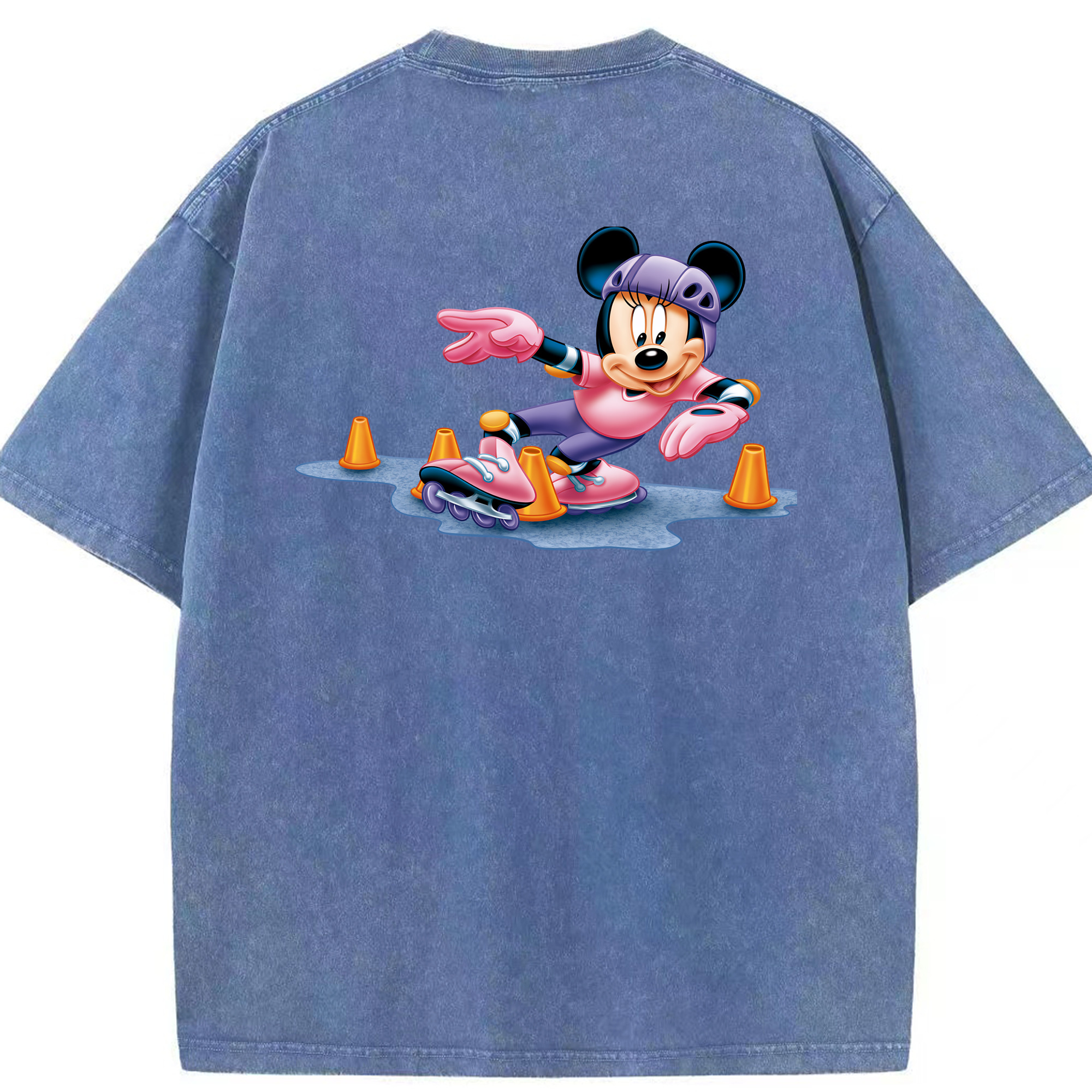 （画像用） ミッキーマウス Mickey Mouse 綿100% ヴィンテージ風 半袖Tシャツ（背面プリント）