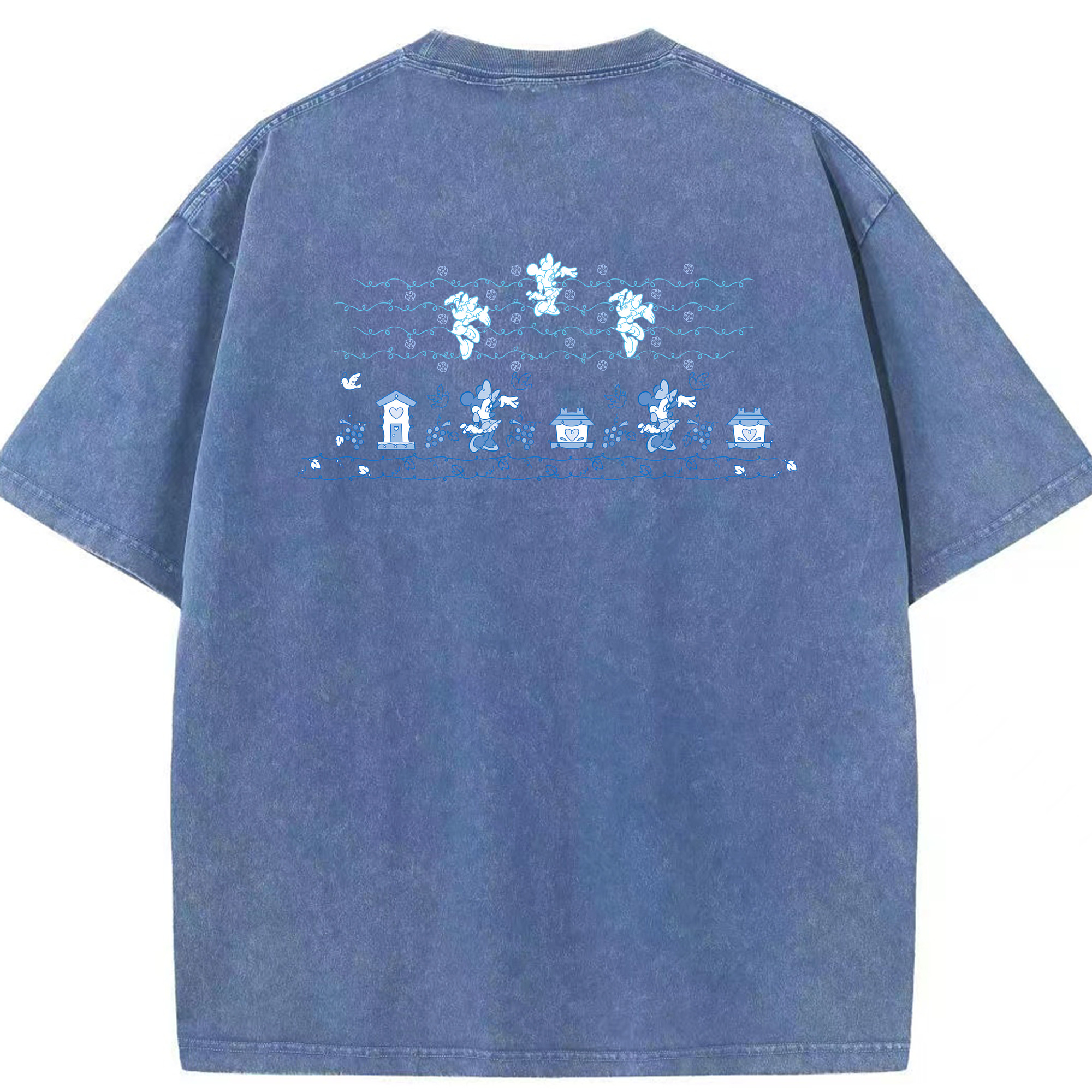 （画像用） ミッキーマウス Mickey Mouse 綿100% ヴィンテージ風 半袖Tシャツ（背面プリント）