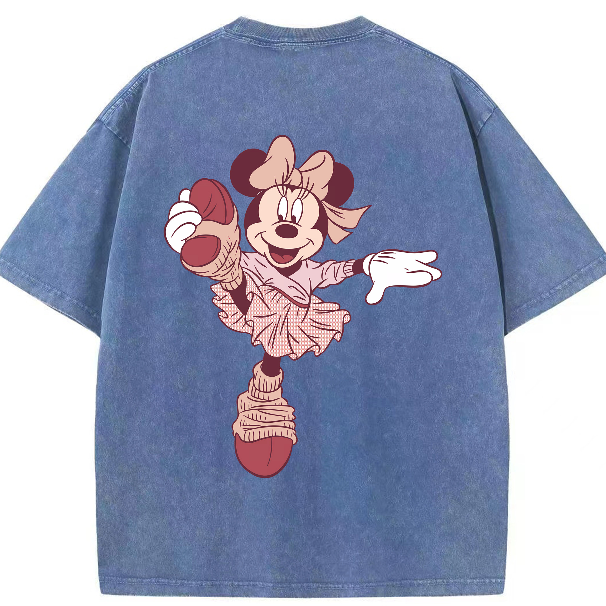 （画像用） ミッキーマウス Mickey Mouse 綿100% ヴィンテージ風 半袖Tシャツ（背面プリント）