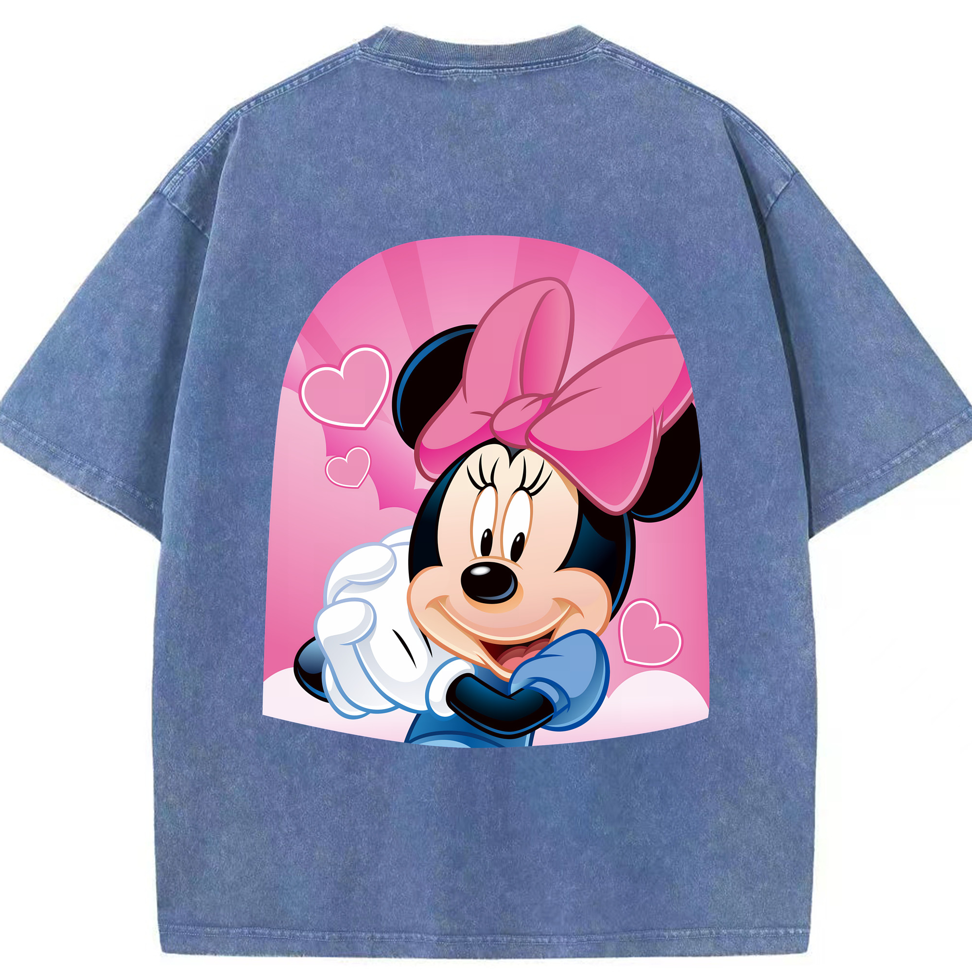 （画像用） ミッキーマウス Mickey Mouse 綿100% ヴィンテージ風 半袖Tシャツ（背面プリント）