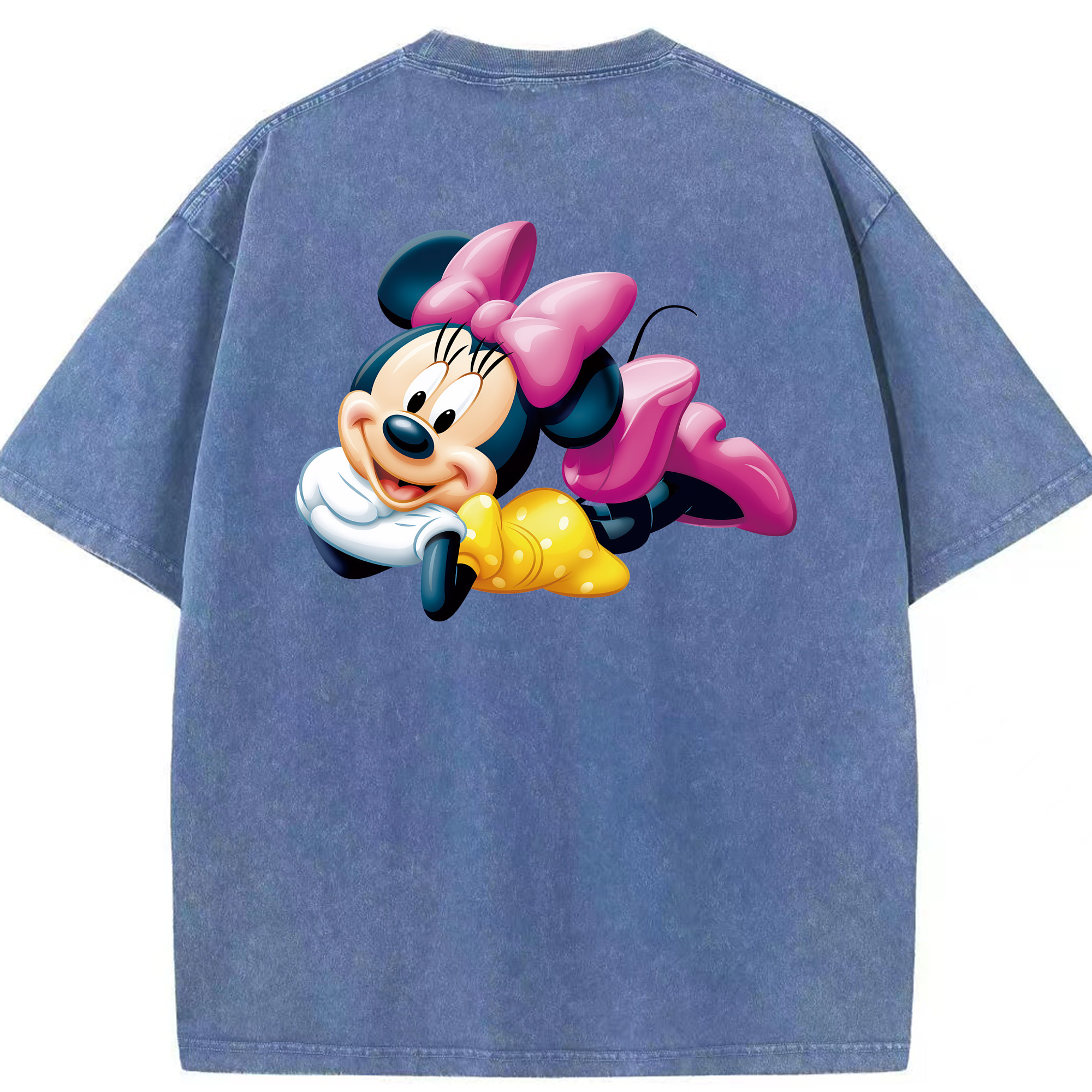 （画像用） ミッキーマウス Mickey Mouse 綿100% ヴィンテージ風 半袖Tシャツ（背面プリント）