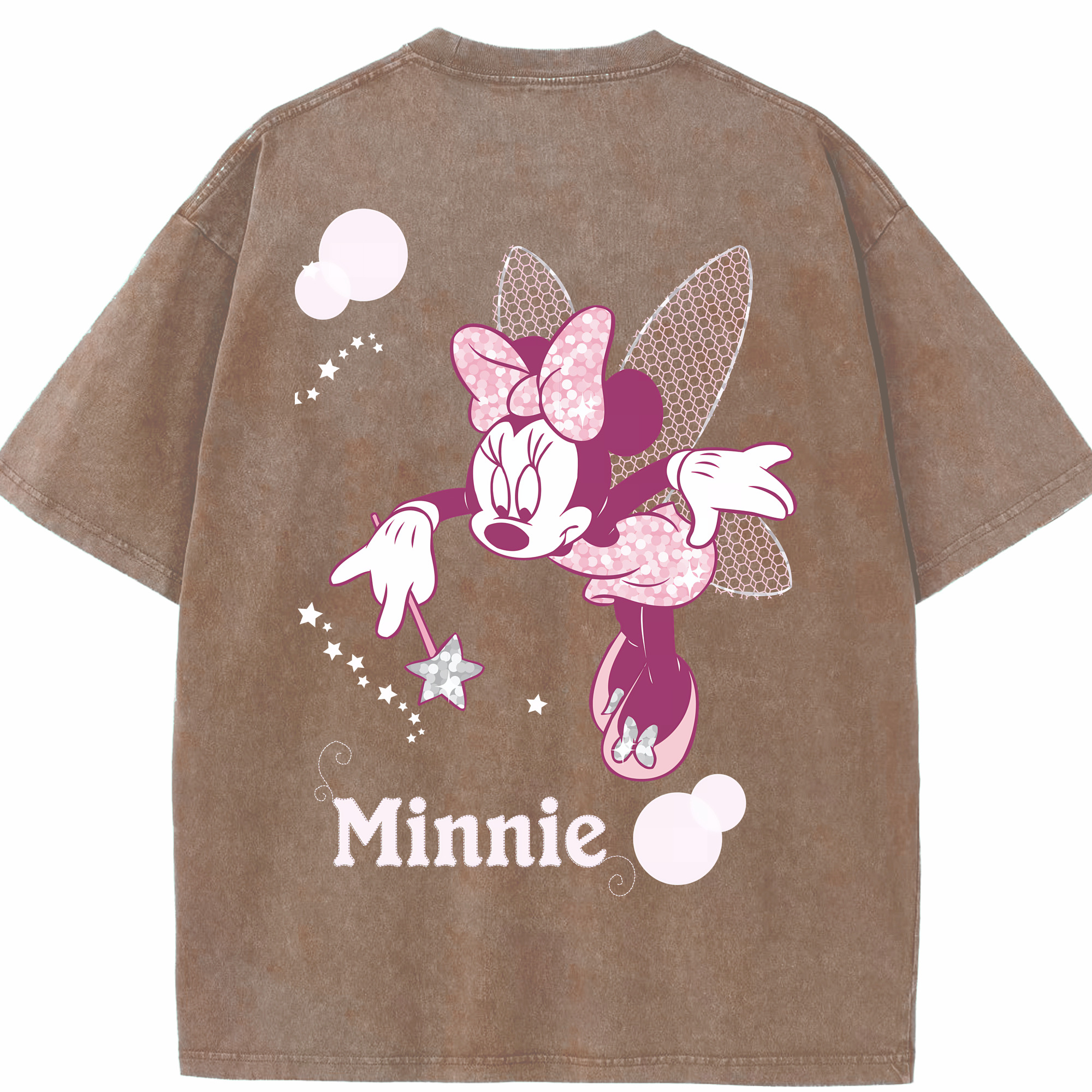 （画像用） ミッキーマウス Mickey Mouse 綿100% ヴィンテージ風 半袖Tシャツ（背面プリント）