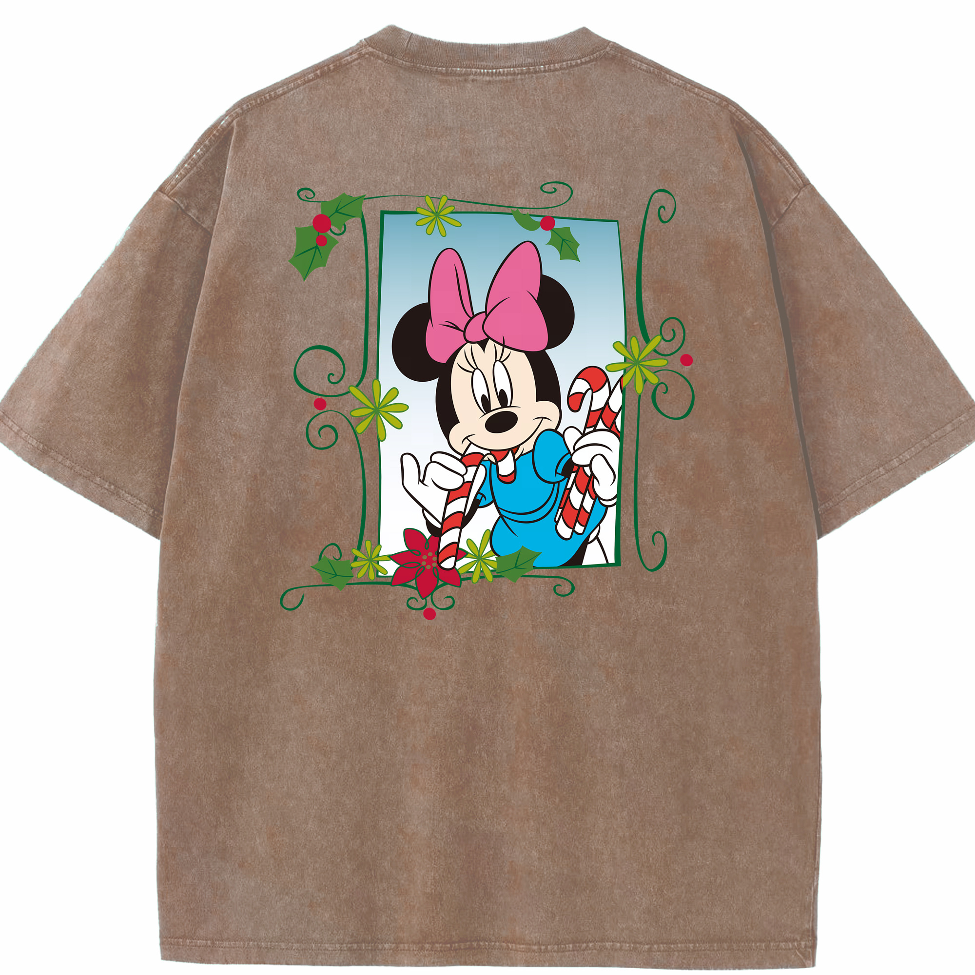 （画像用） ミッキーマウス Mickey Mouse 綿100% ヴィンテージ風 半袖Tシャツ（背面プリント）