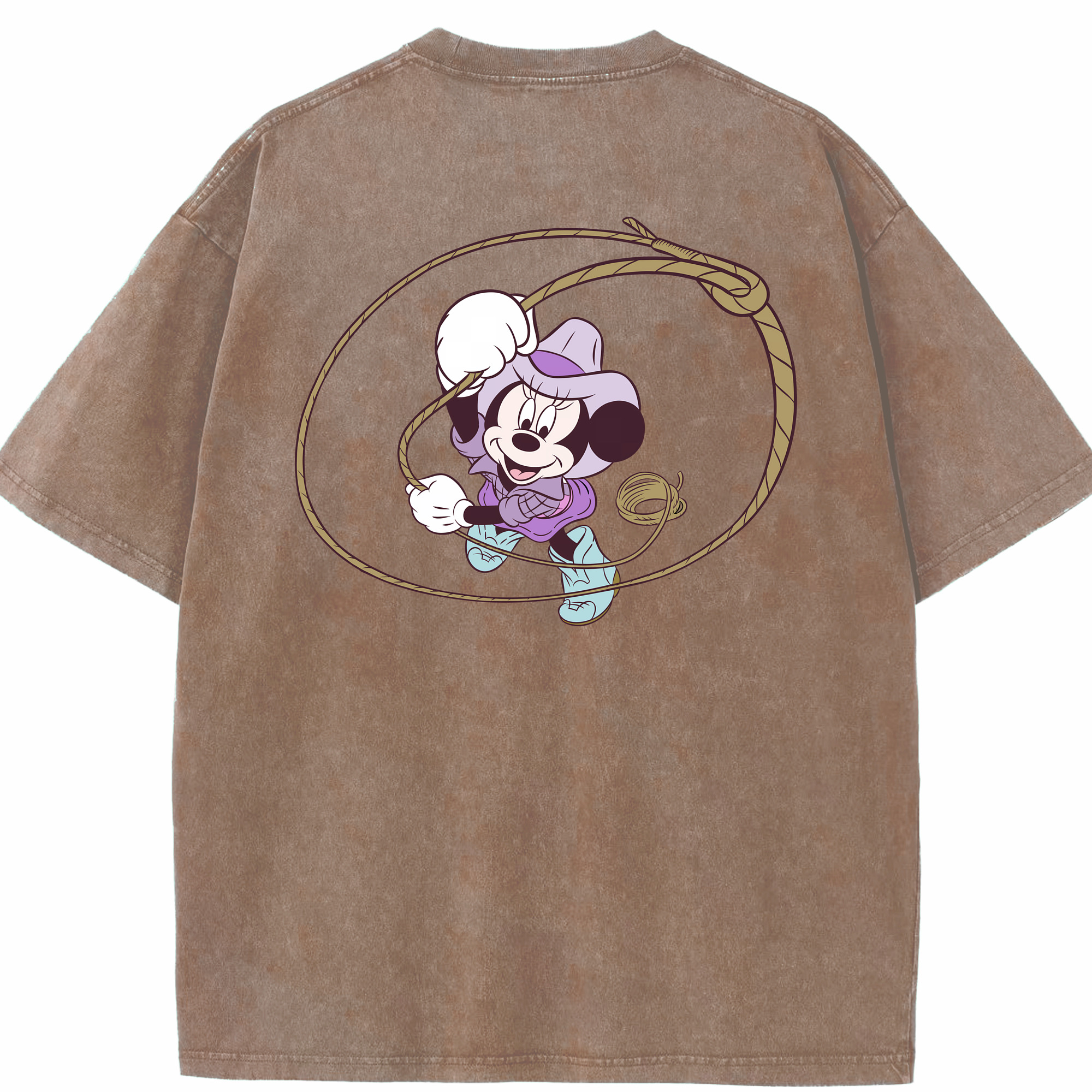 （画像用） ミッキーマウス Mickey Mouse 綿100% ヴィンテージ風 半袖Tシャツ（背面プリント）