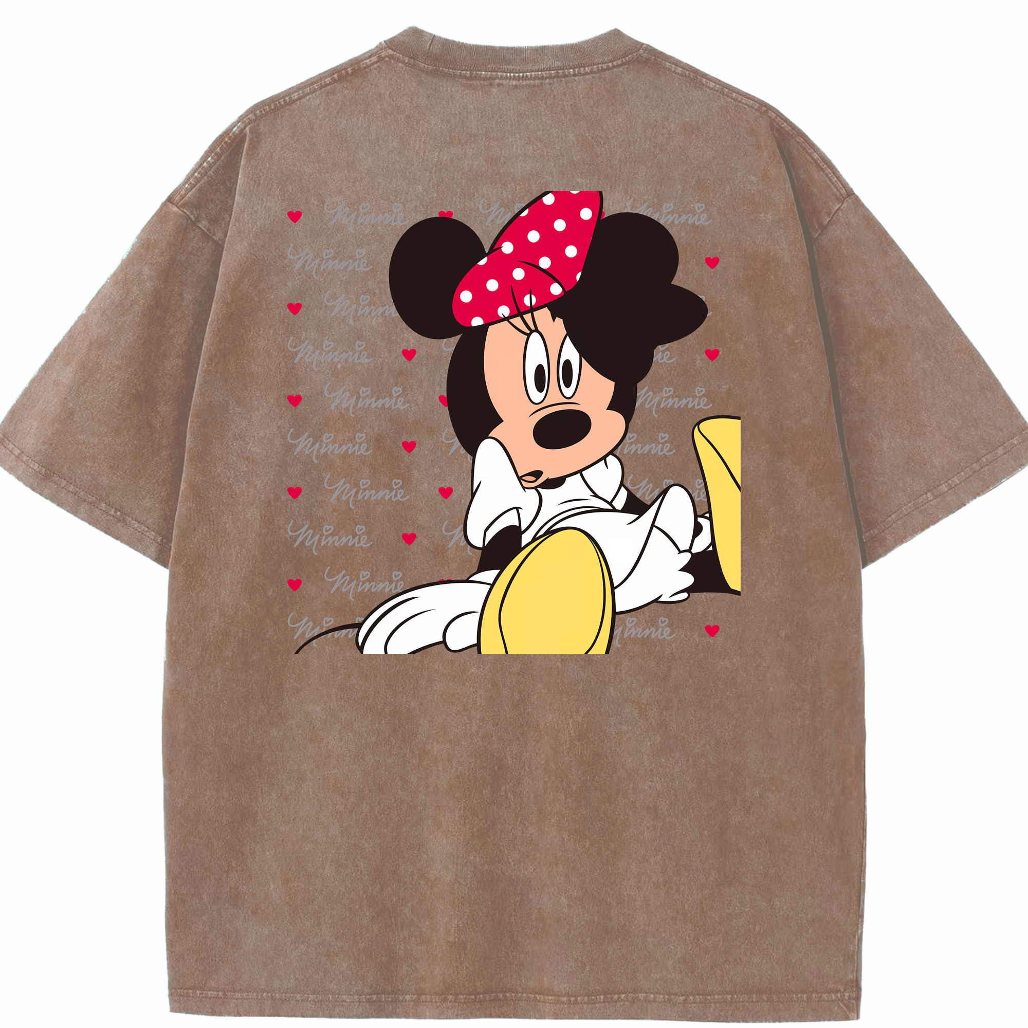 （画像用） ミッキーマウス Mickey Mouse 綿100% ヴィンテージ風 半袖Tシャツ（背面プリント）