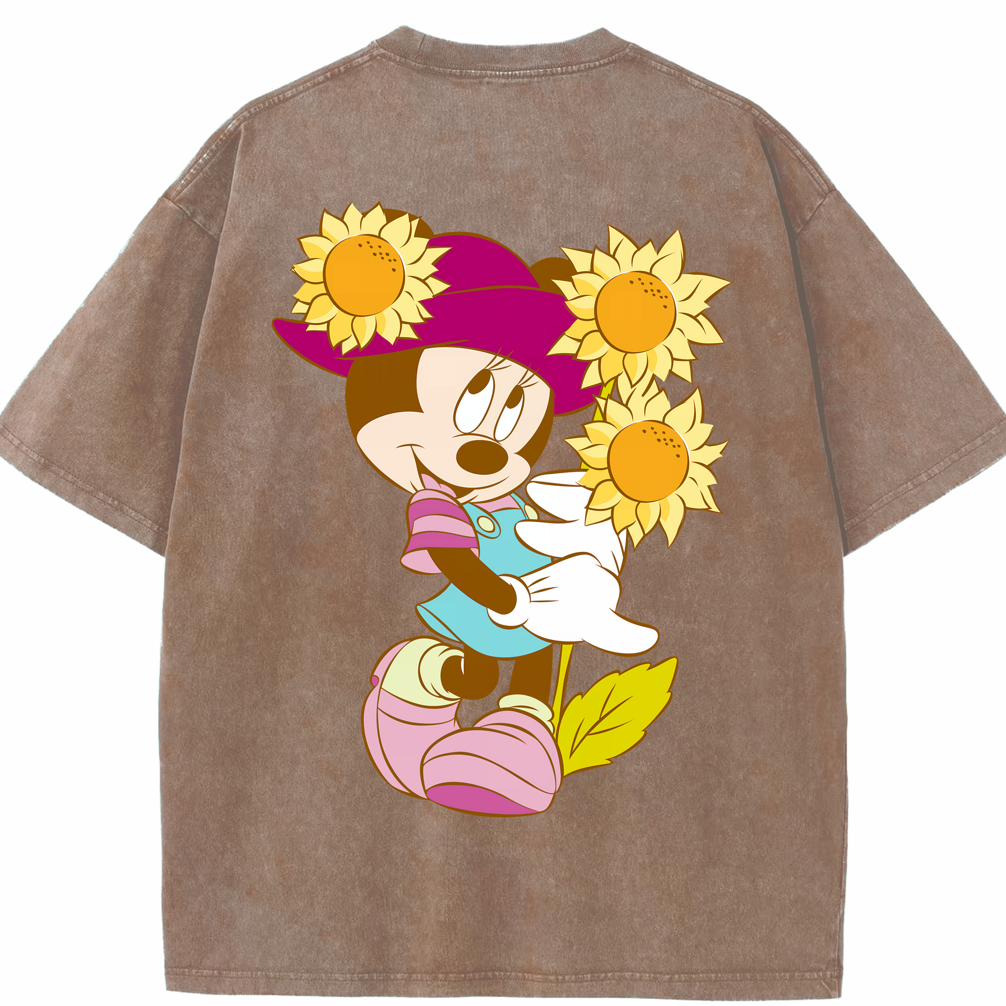 （画像用） ミッキーマウス Mickey Mouse 綿100% ヴィンテージ風 半袖Tシャツ（背面プリント）