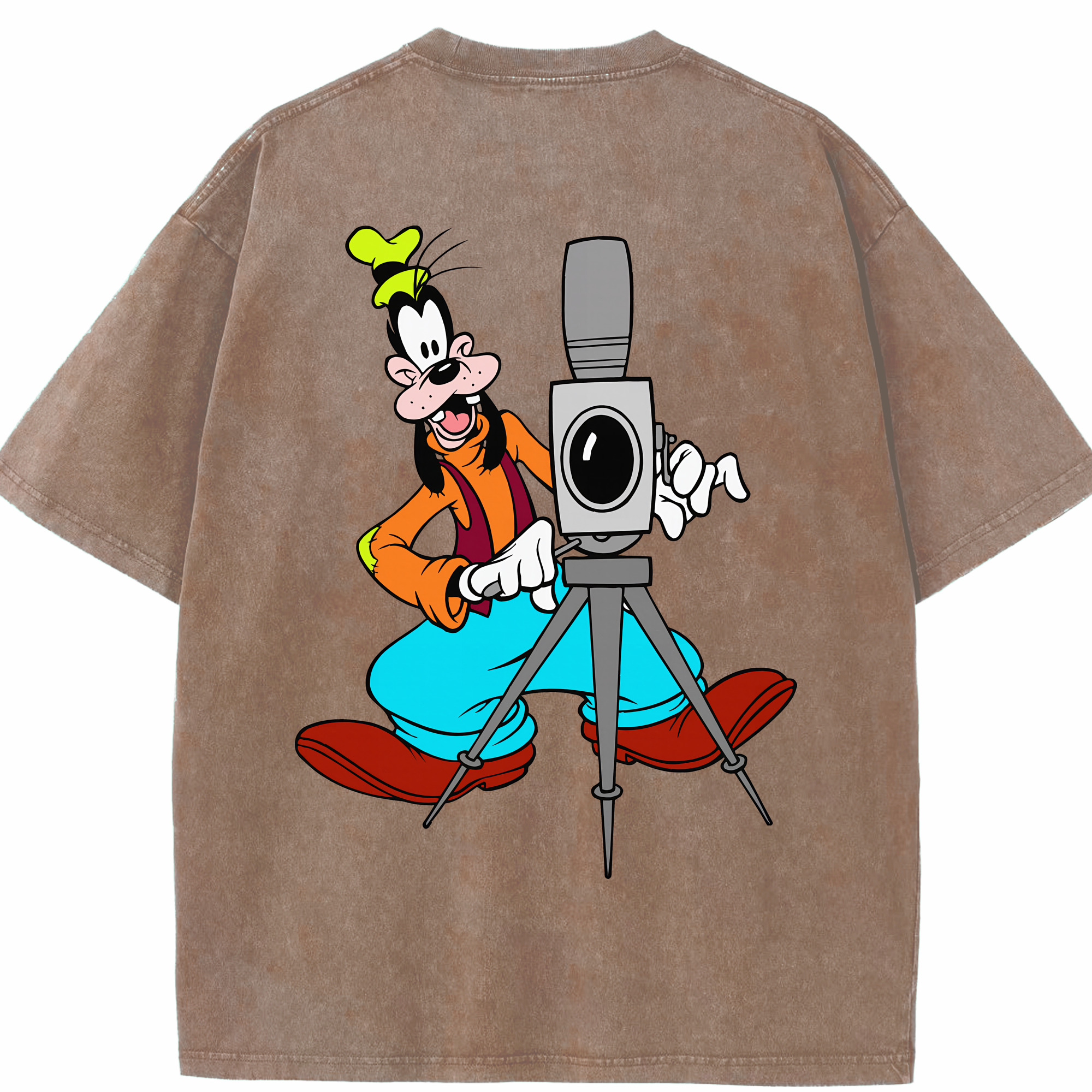 （画像用） ミッキーマウス Mickey Mouse 綿100% ヴィンテージ風 半袖Tシャツ（背面プリント）