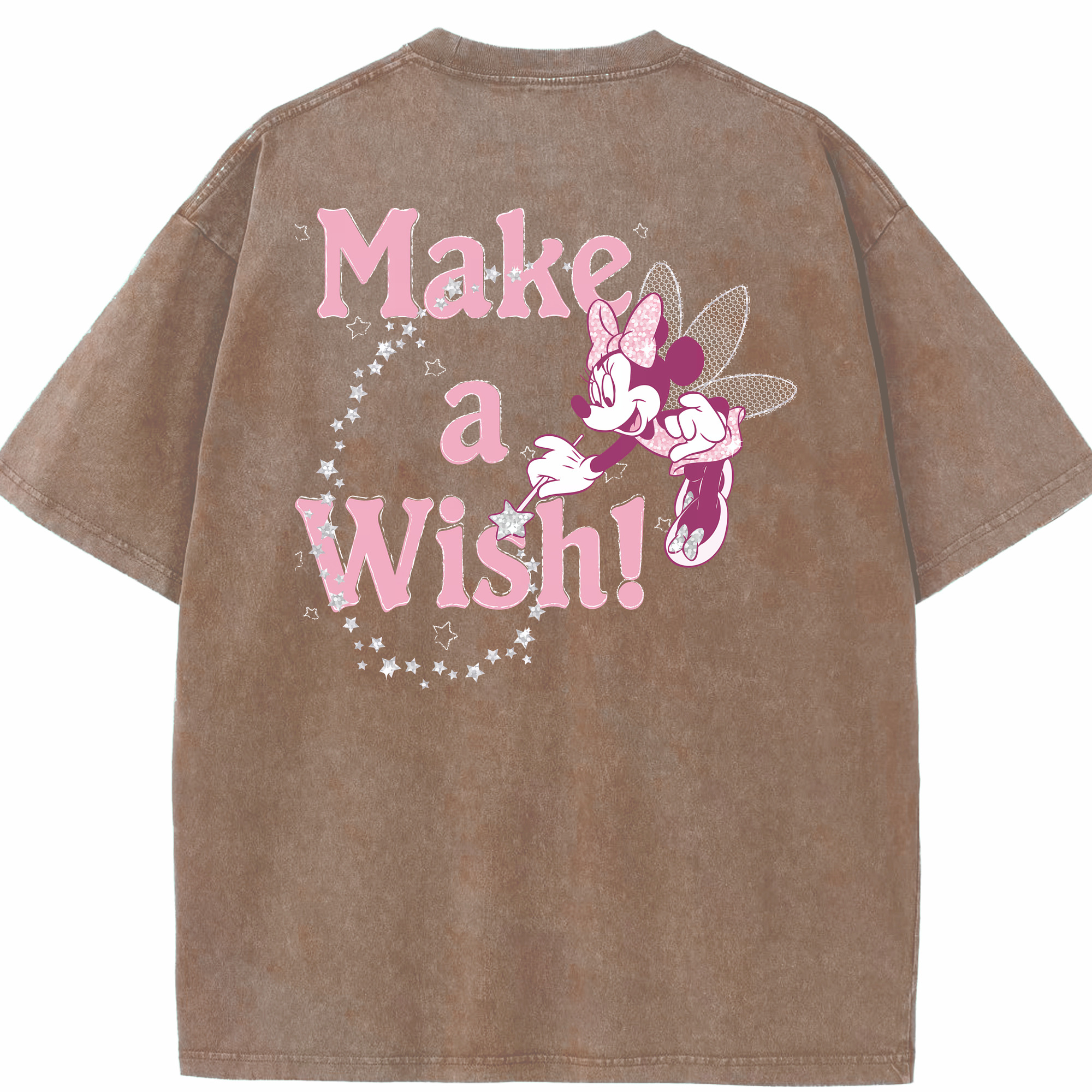 （画像用） ミッキーマウス Mickey Mouse 綿100% ヴィンテージ風 半袖Tシャツ（背面プリント）