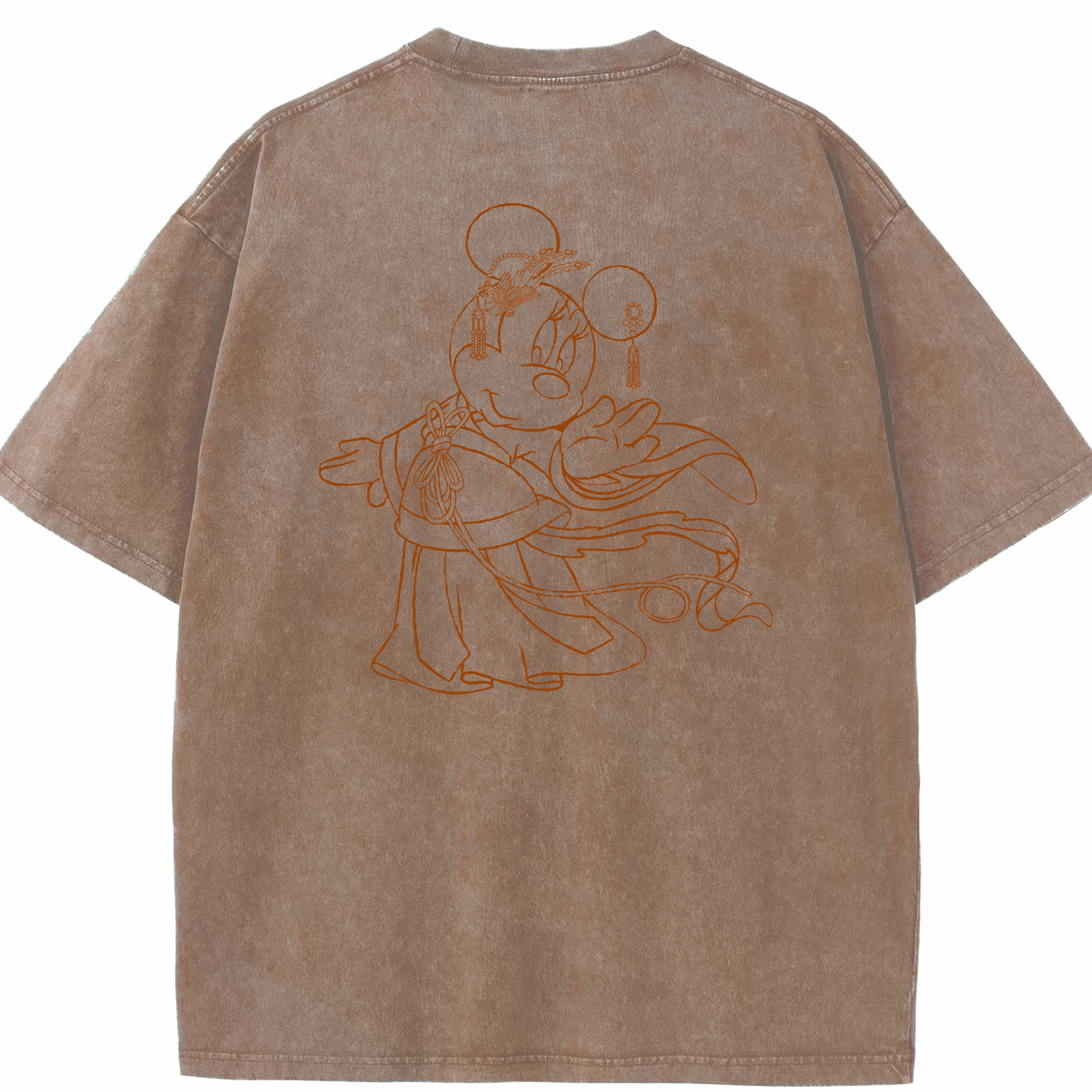 （画像用） ミッキーマウス Mickey Mouse 綿100% ヴィンテージ風 半袖Tシャツ（背面プリント）