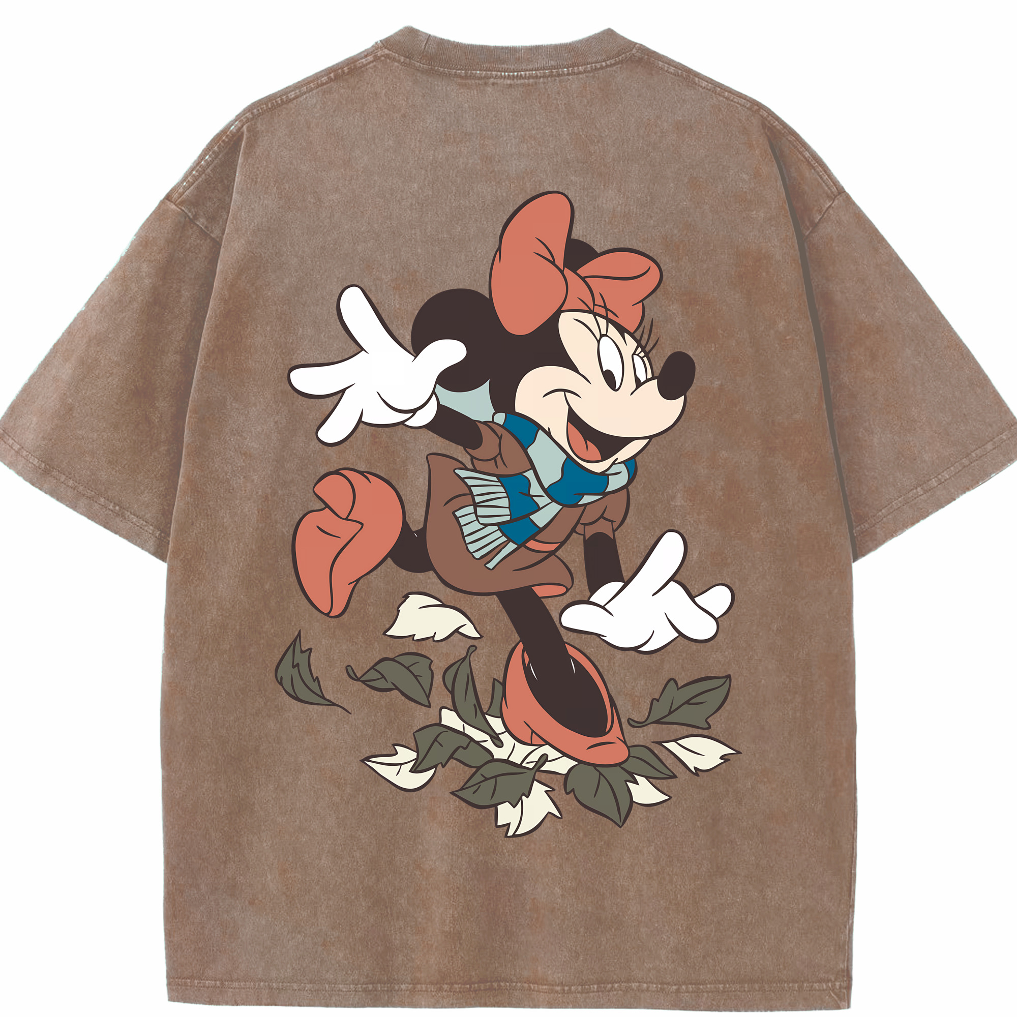 （画像用） ミッキーマウス Mickey Mouse 綿100% ヴィンテージ風 半袖Tシャツ（背面プリント）