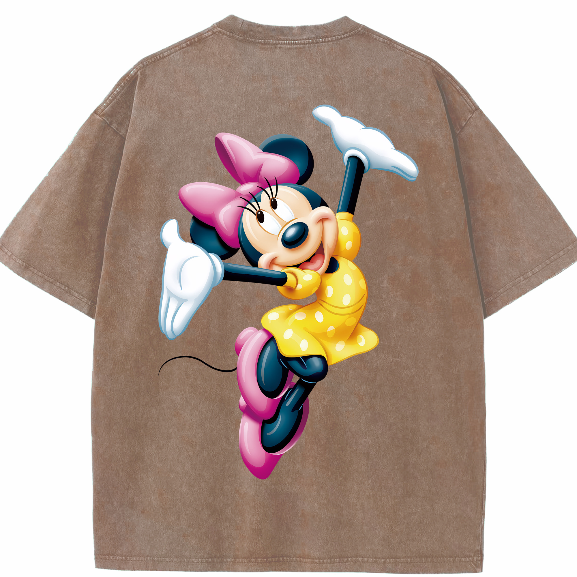 （画像用） ミッキーマウス Mickey Mouse 綿100% ヴィンテージ風 半袖Tシャツ（背面プリント）