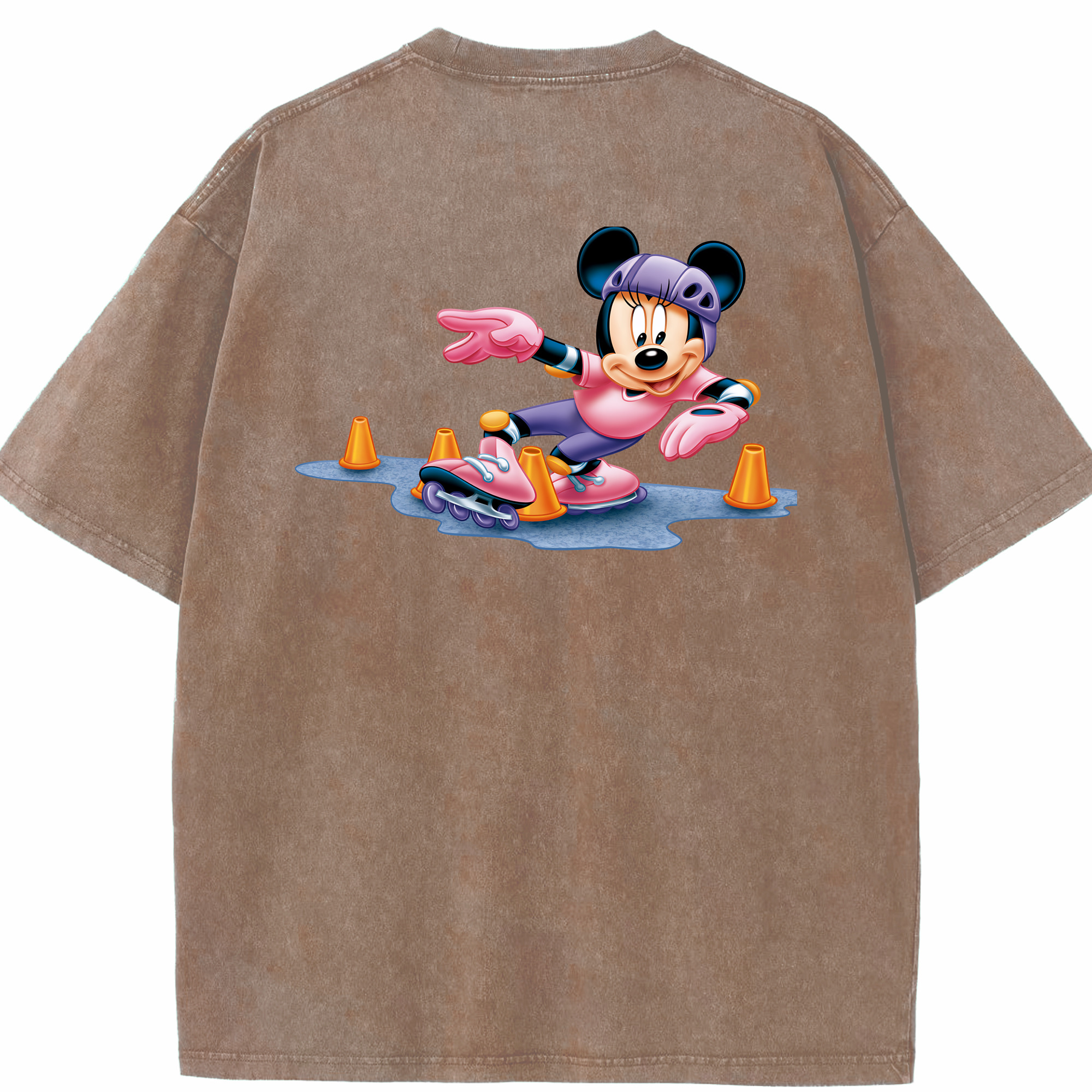 （画像用） ミッキーマウス Mickey Mouse 綿100% ヴィンテージ風 半袖Tシャツ（背面プリント）