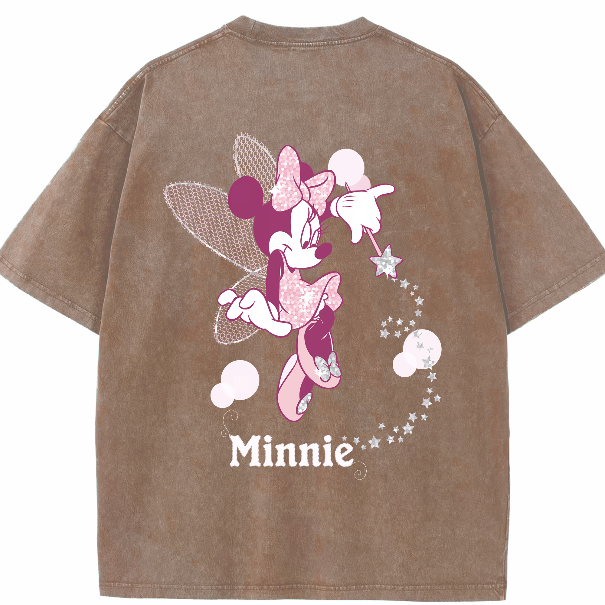 ミッキーマウス Mickey Mouse 綿100% ヴィンテージ風 半袖Tシャツ（背面プリント）