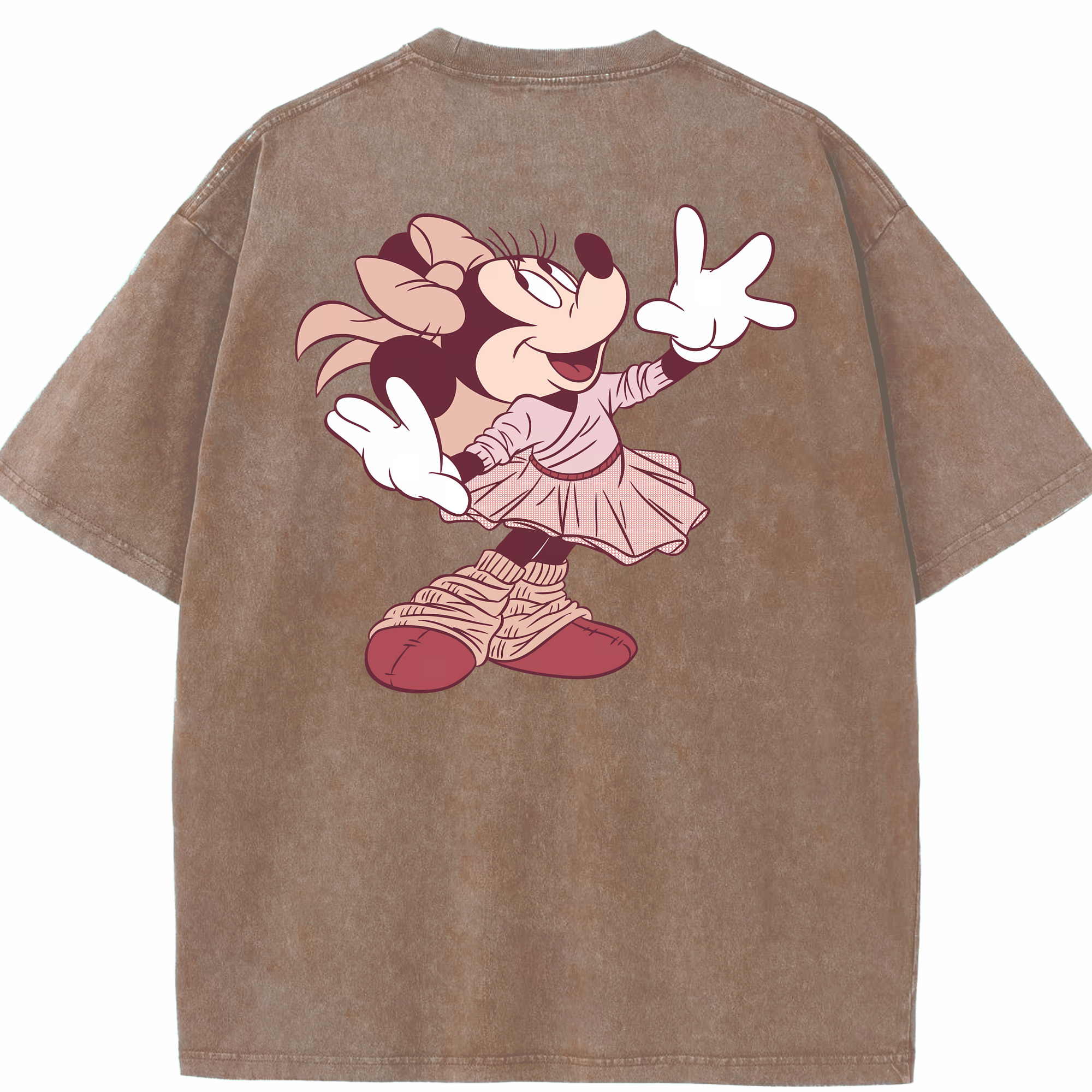 （画像用） ミッキーマウス Mickey Mouse 綿100% ヴィンテージ風 半袖Tシャツ（背面プリント）