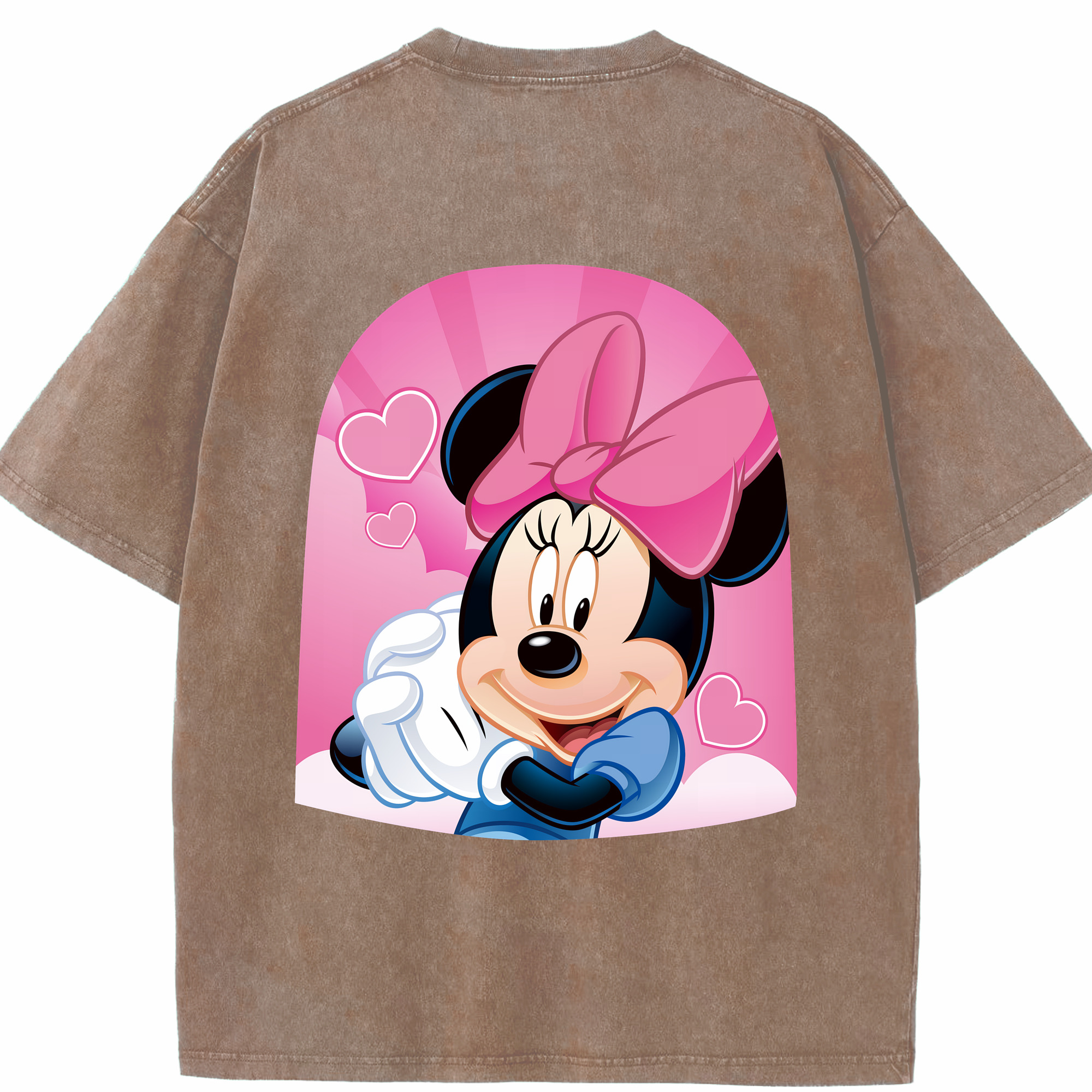 （画像用） ミッキーマウス Mickey Mouse 綿100% ヴィンテージ風 半袖Tシャツ（背面プリント）