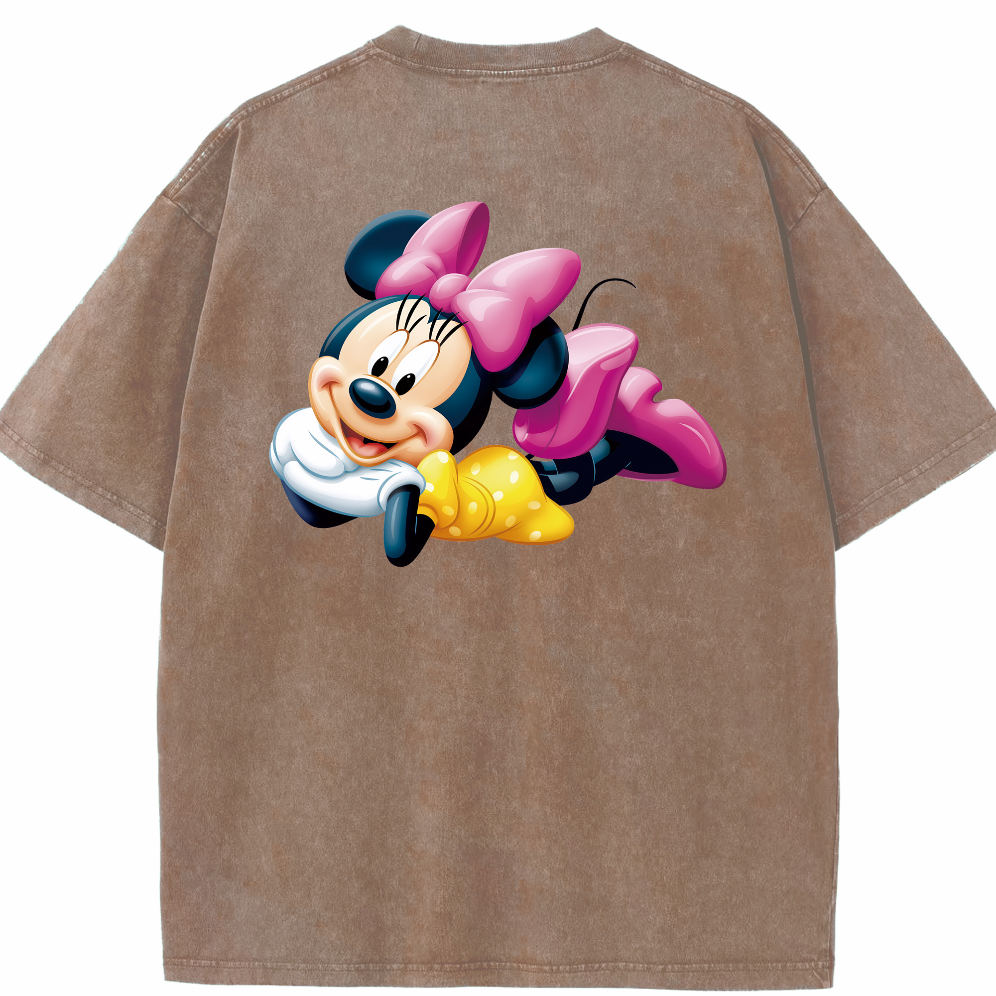 （画像用） ミッキーマウス Mickey Mouse 綿100% ヴィンテージ風 半袖Tシャツ（背面プリント）