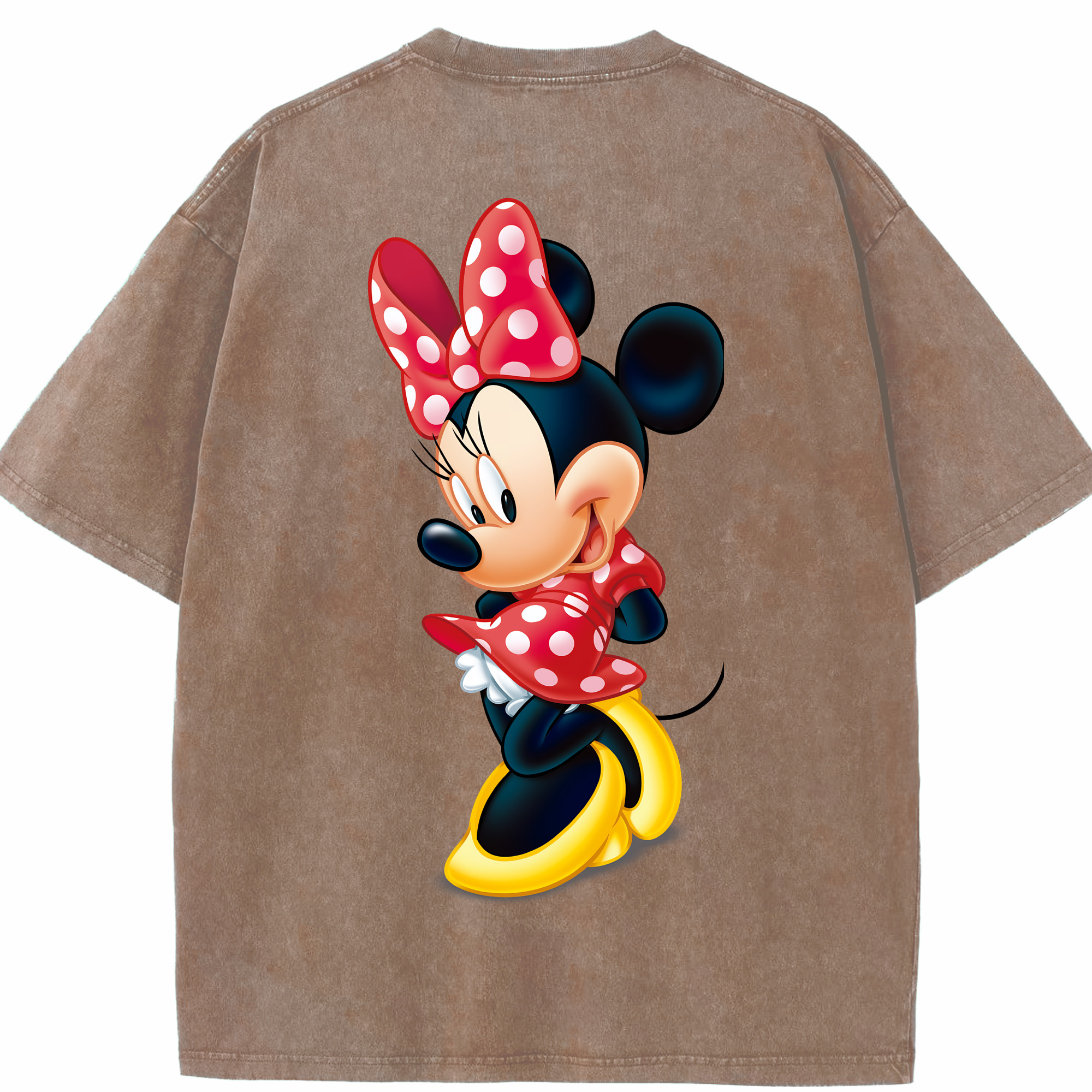 （画像用） ミッキーマウス Mickey Mouse 綿100% ヴィンテージ風 半袖Tシャツ（背面プリント）