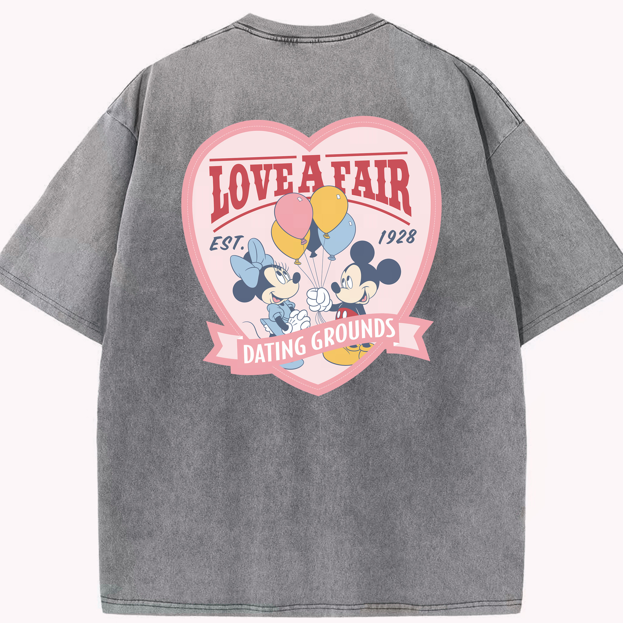 （画像用） ミッキーマウス Mickey Mouse 綿100% ヴィンテージ風 半袖Tシャツ（背面プリント）