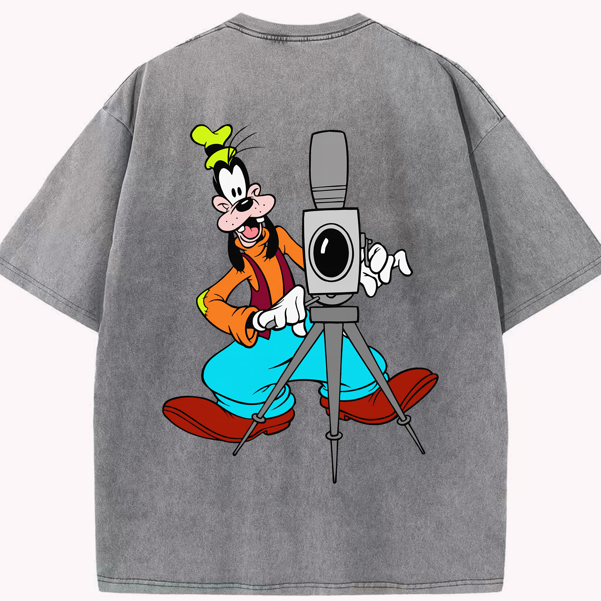 （画像用） ミッキーマウス Mickey Mouse 綿100% ヴィンテージ風 半袖Tシャツ（背面プリント）