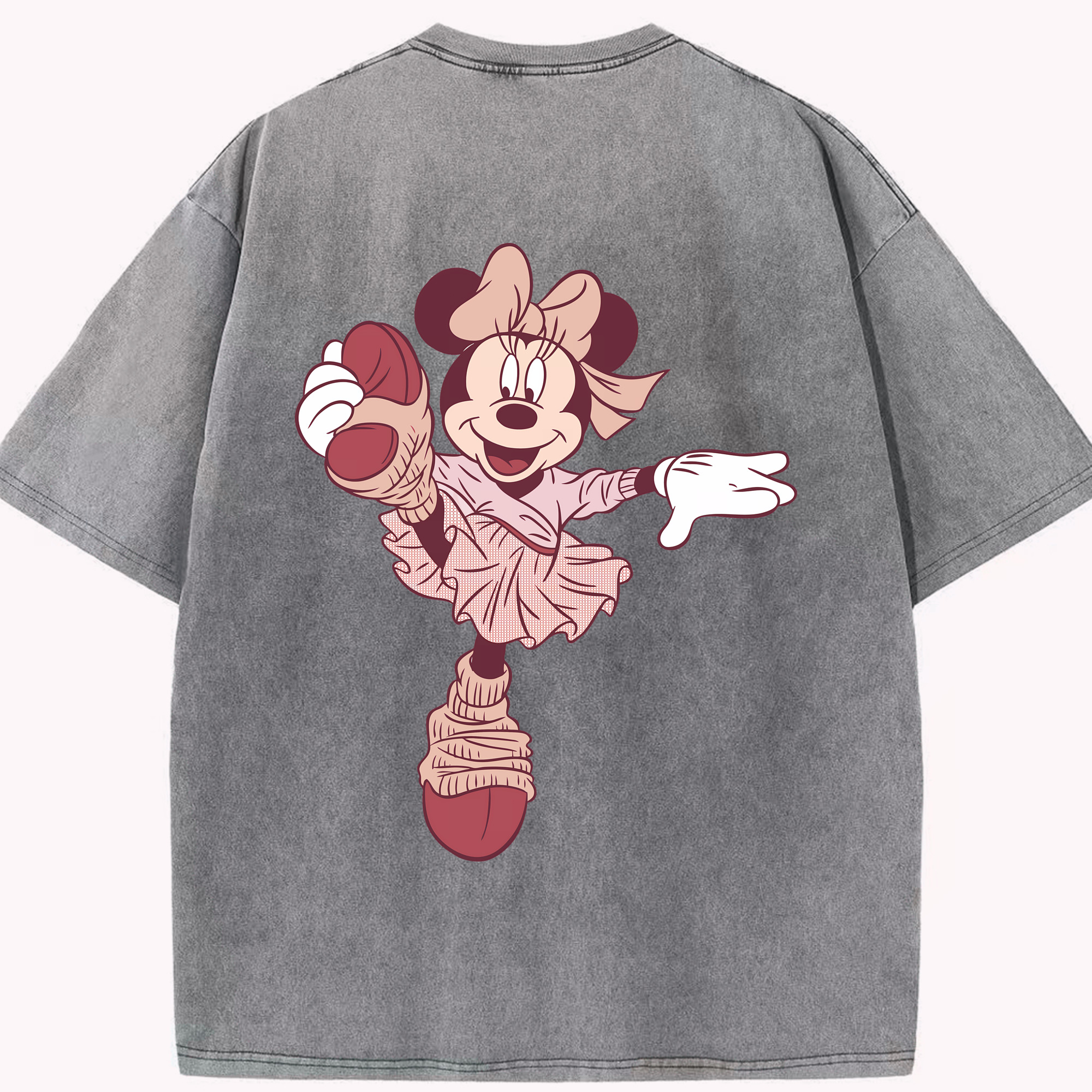 （画像用） ミッキーマウス Mickey Mouse 綿100% ヴィンテージ風 半袖Tシャツ（背面プリント）
