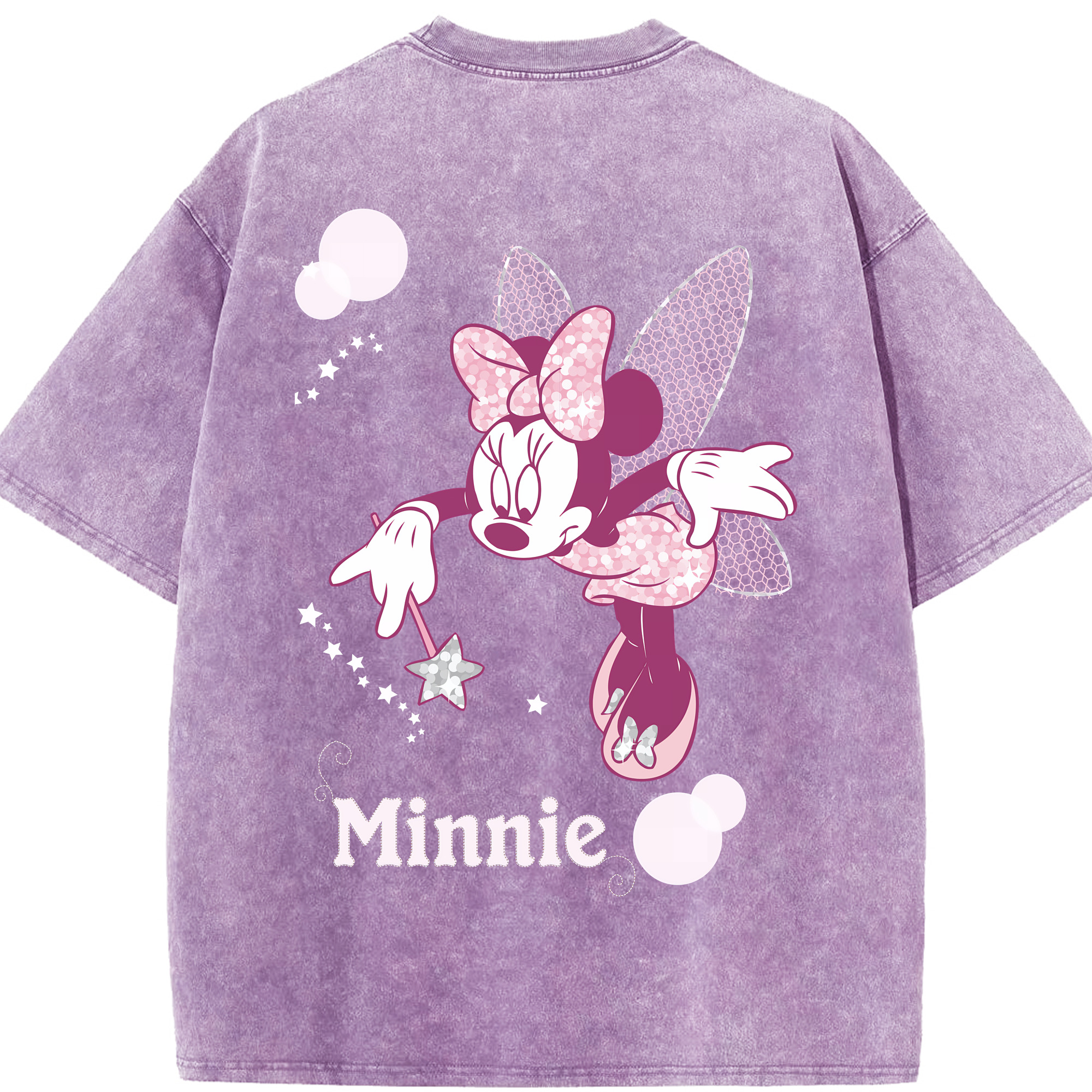 （画像用） ミッキーマウス Mickey Mouse 綿100% ヴィンテージ風 半袖Tシャツ（背面プリント）