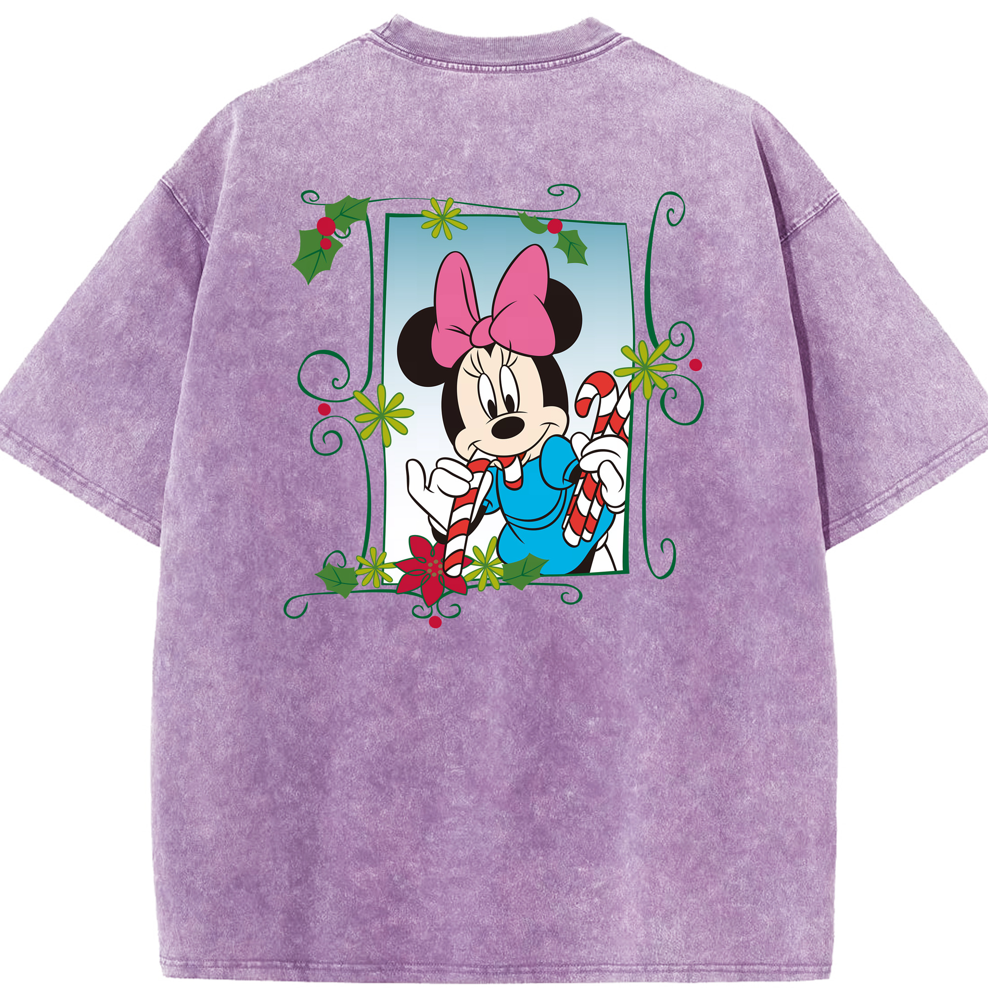（画像用） ミッキーマウス Mickey Mouse 綿100% ヴィンテージ風 半袖Tシャツ（背面プリント）