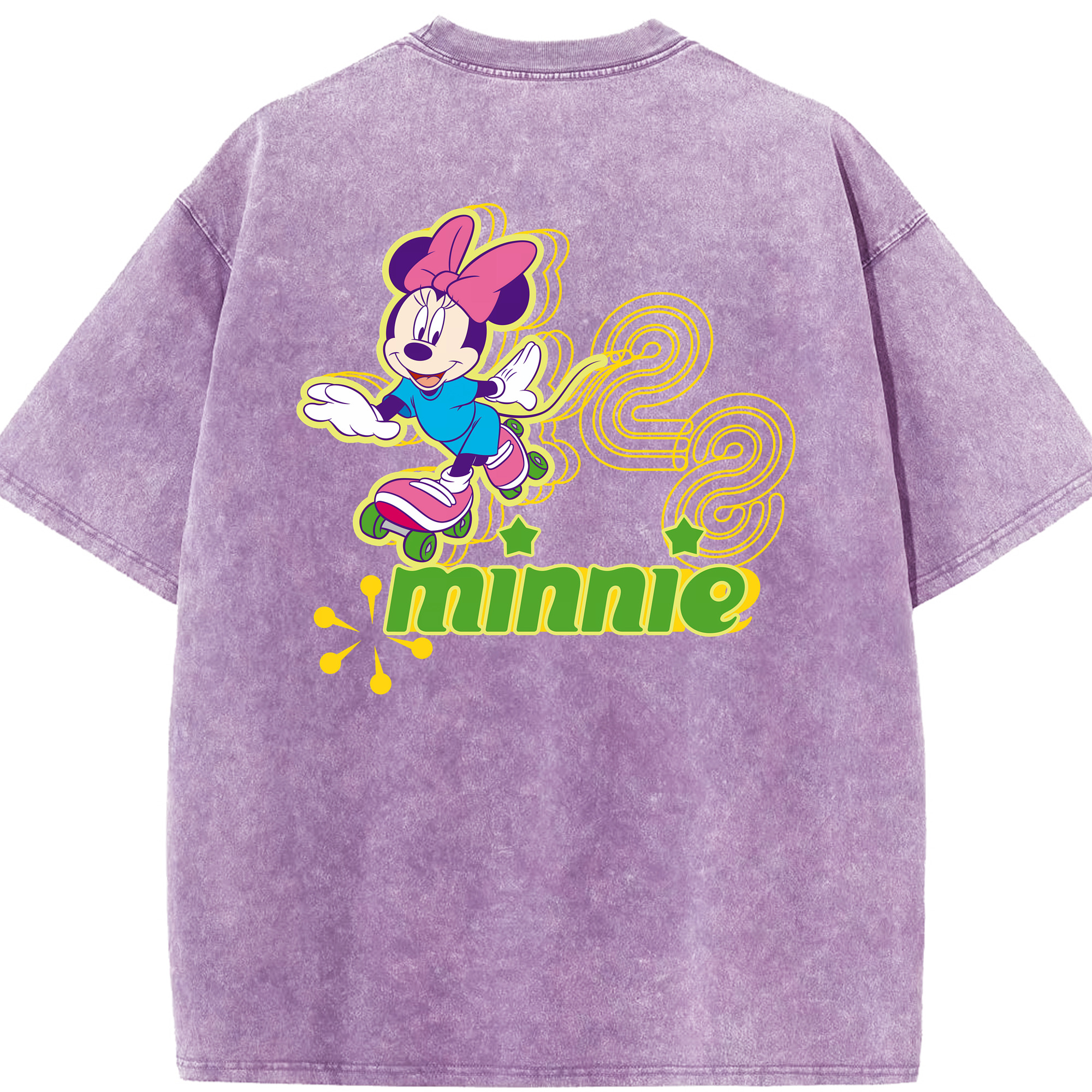 （画像用） ミッキーマウス Mickey Mouse 綿100% ヴィンテージ風 半袖Tシャツ（背面プリント）