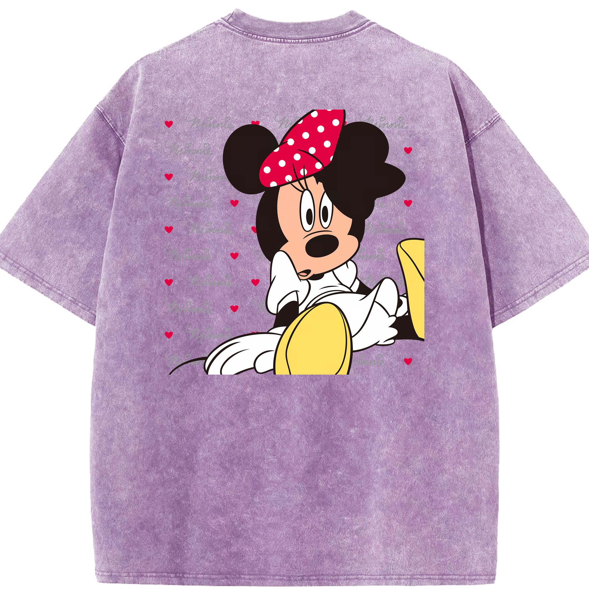 （画像用） ミッキーマウス Mickey Mouse 綿100% ヴィンテージ風 半袖Tシャツ（背面プリント）