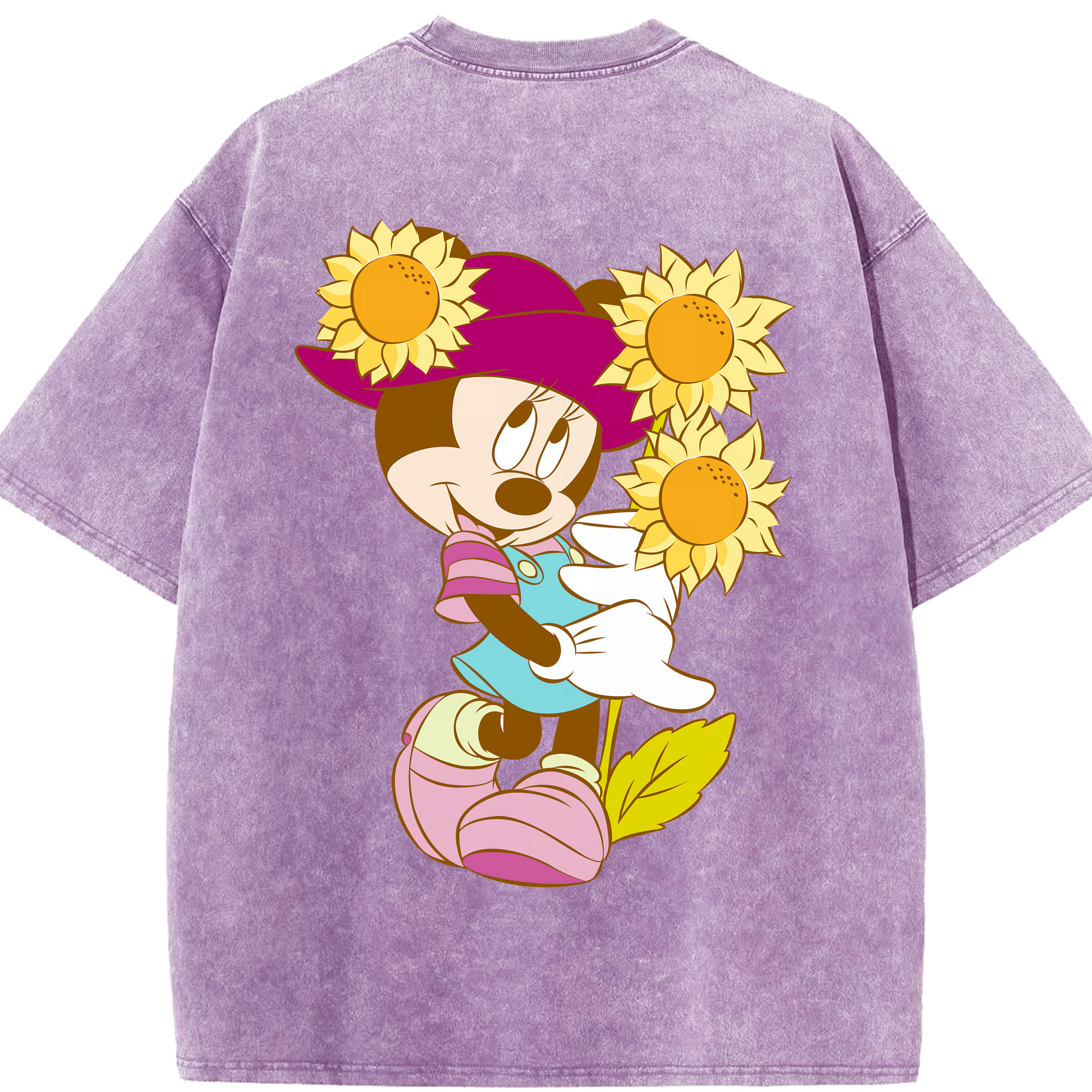 （画像用） ミッキーマウス Mickey Mouse 綿100% ヴィンテージ風 半袖Tシャツ（背面プリント）