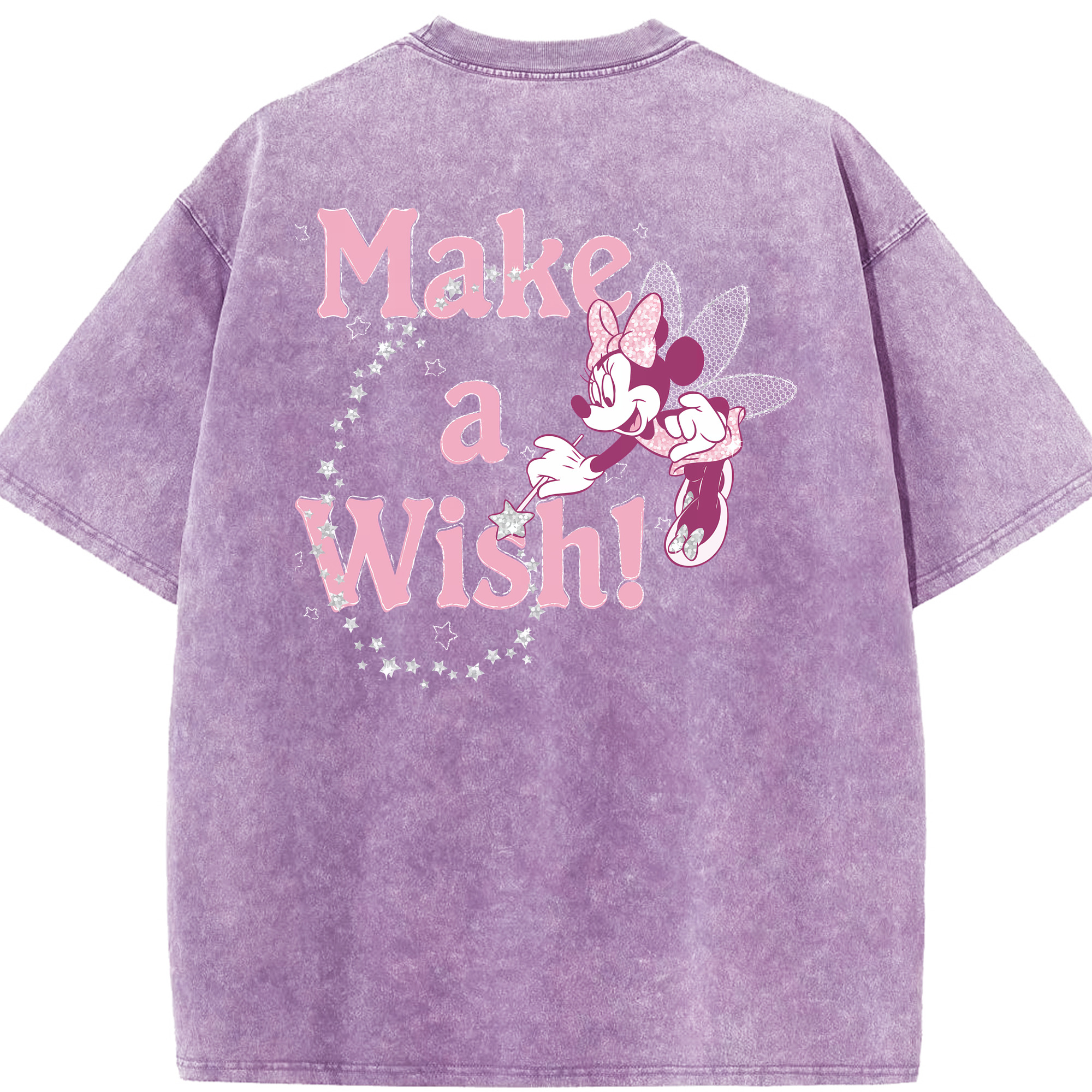 （画像用） ミッキーマウス Mickey Mouse 綿100% ヴィンテージ風 半袖Tシャツ（背面プリント）