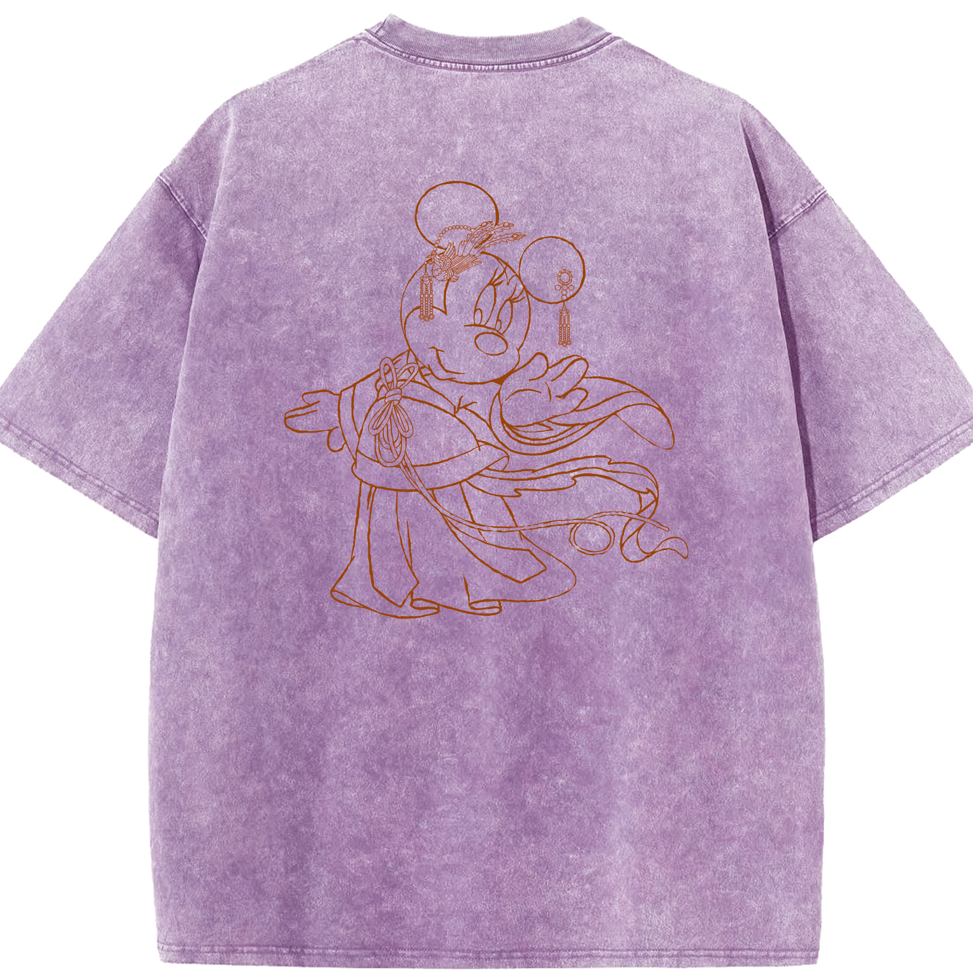 （画像用） ミッキーマウス Mickey Mouse 綿100% ヴィンテージ風 半袖Tシャツ（背面プリント）