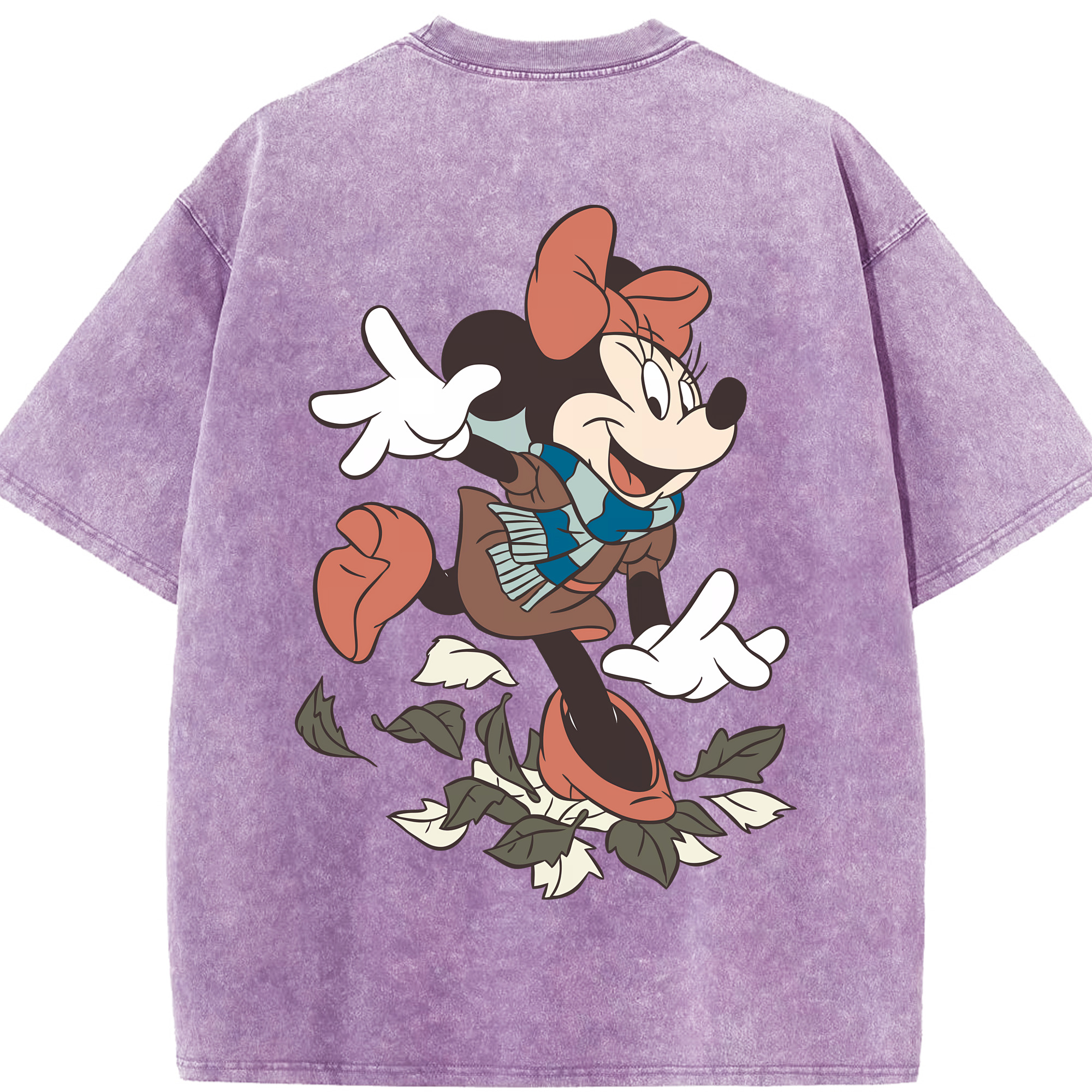 （画像用） ミッキーマウス Mickey Mouse 綿100% ヴィンテージ風 半袖Tシャツ（背面プリント）