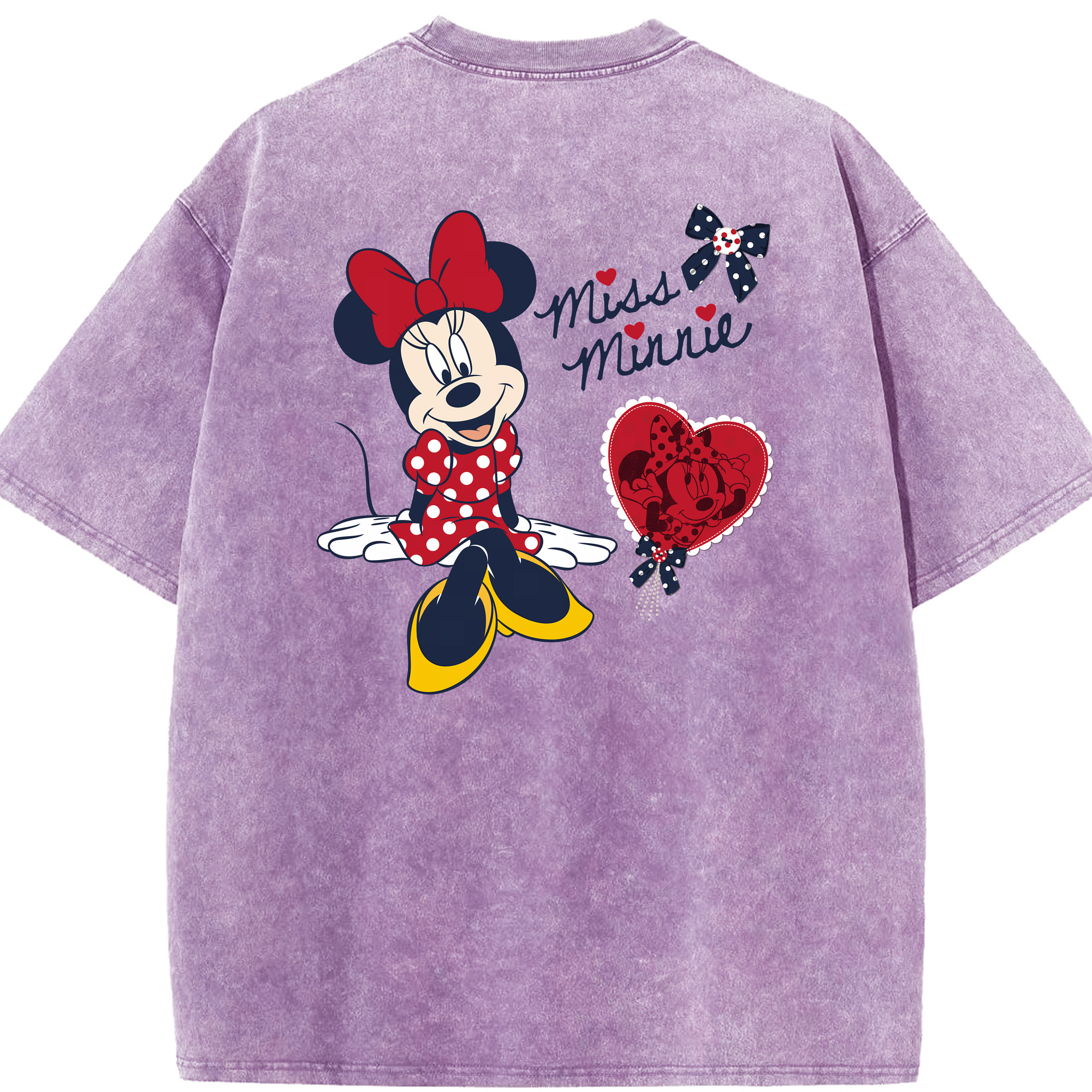 （画像用） ミッキーマウス Mickey Mouse 綿100% ヴィンテージ風 半袖Tシャツ（背面プリント）