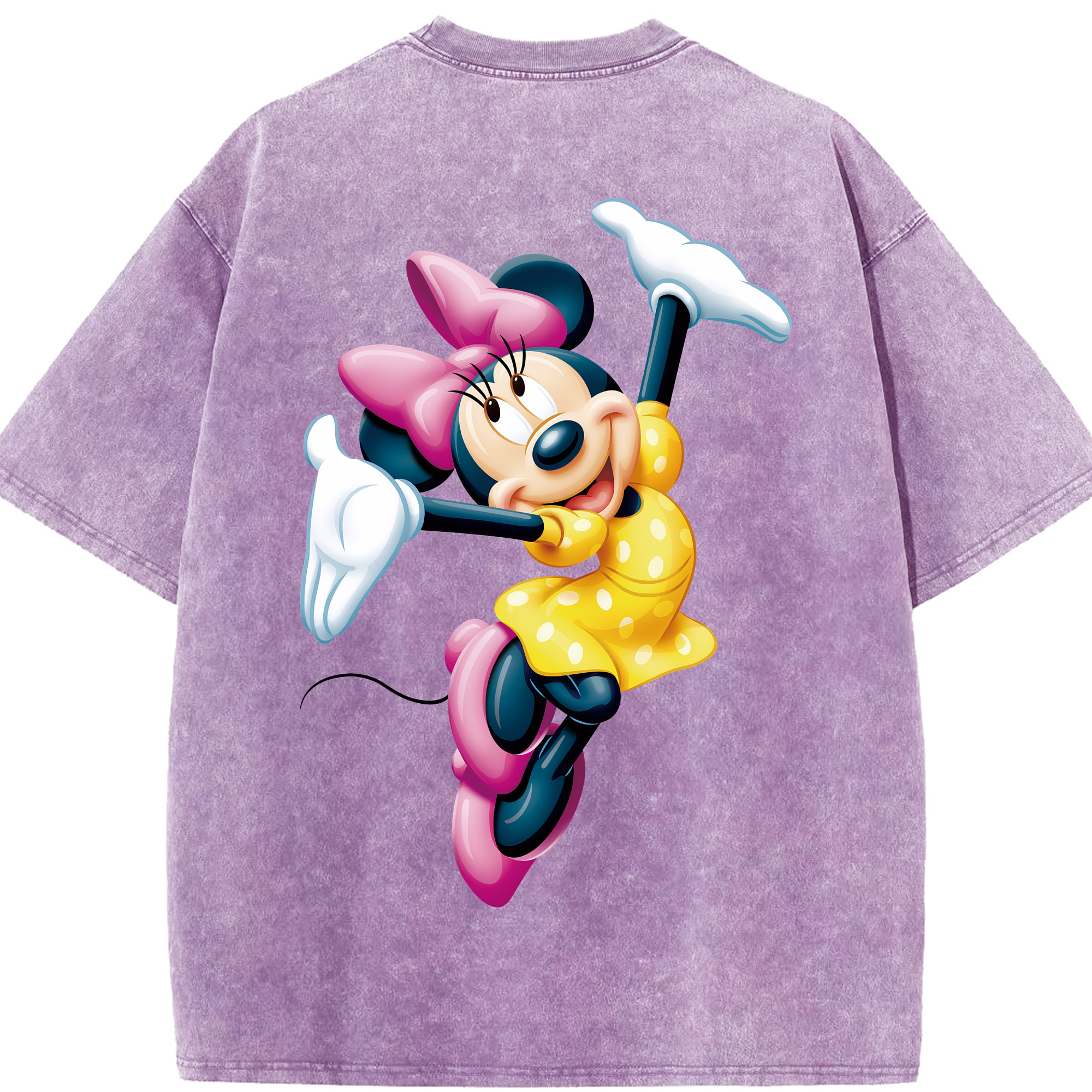 （画像用） ミッキーマウス Mickey Mouse 綿100% ヴィンテージ風 半袖Tシャツ（背面プリント）