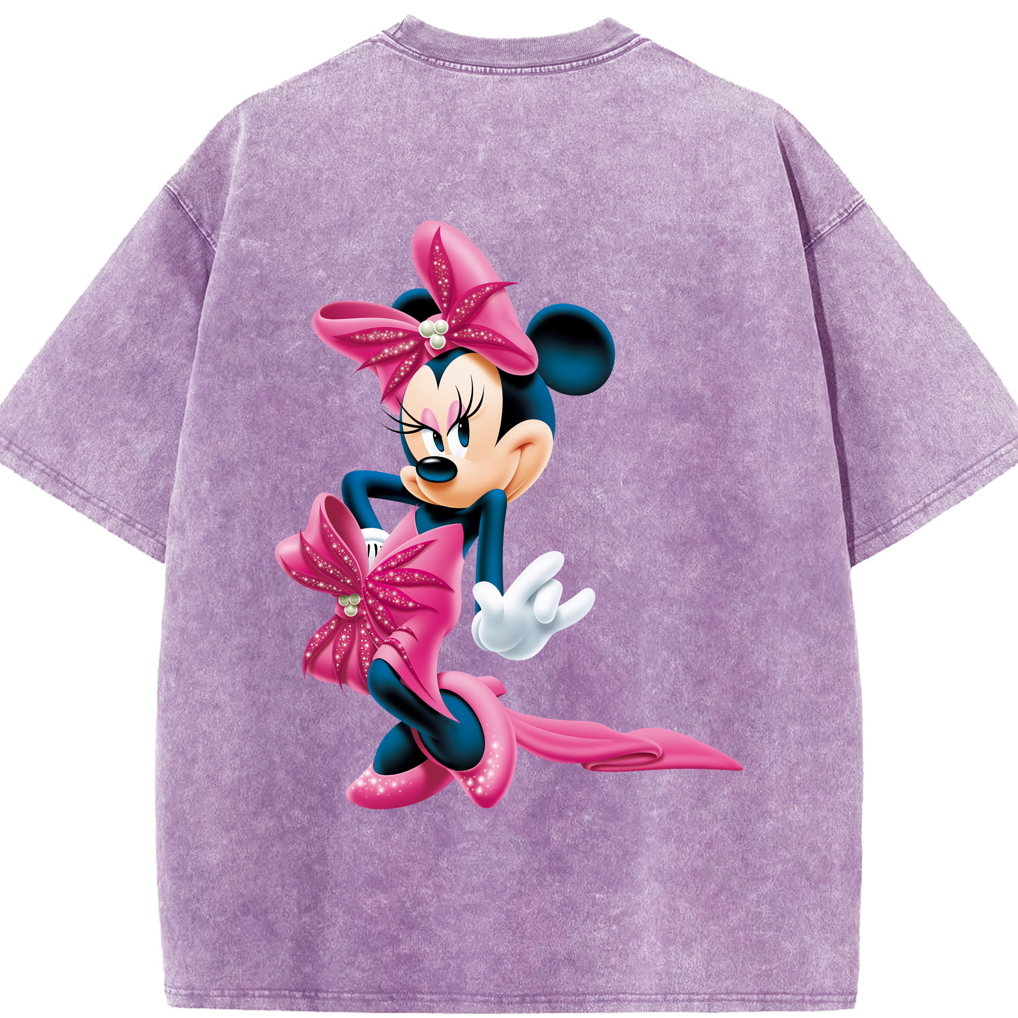 （画像用） ミッキーマウス Mickey Mouse 綿100% ヴィンテージ風 半袖Tシャツ（背面プリント）
