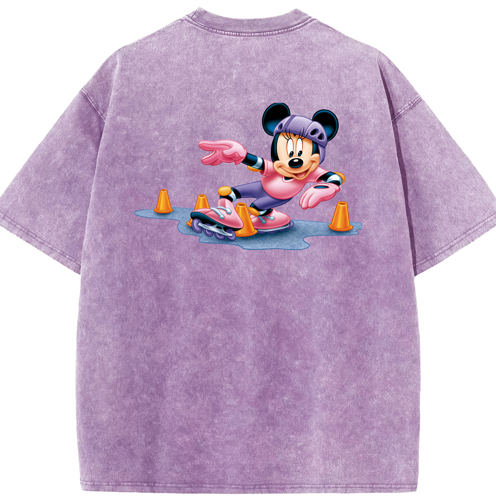 （画像用） ミッキーマウス Mickey Mouse 綿100% ヴィンテージ風 半袖Tシャツ（背面プリント）