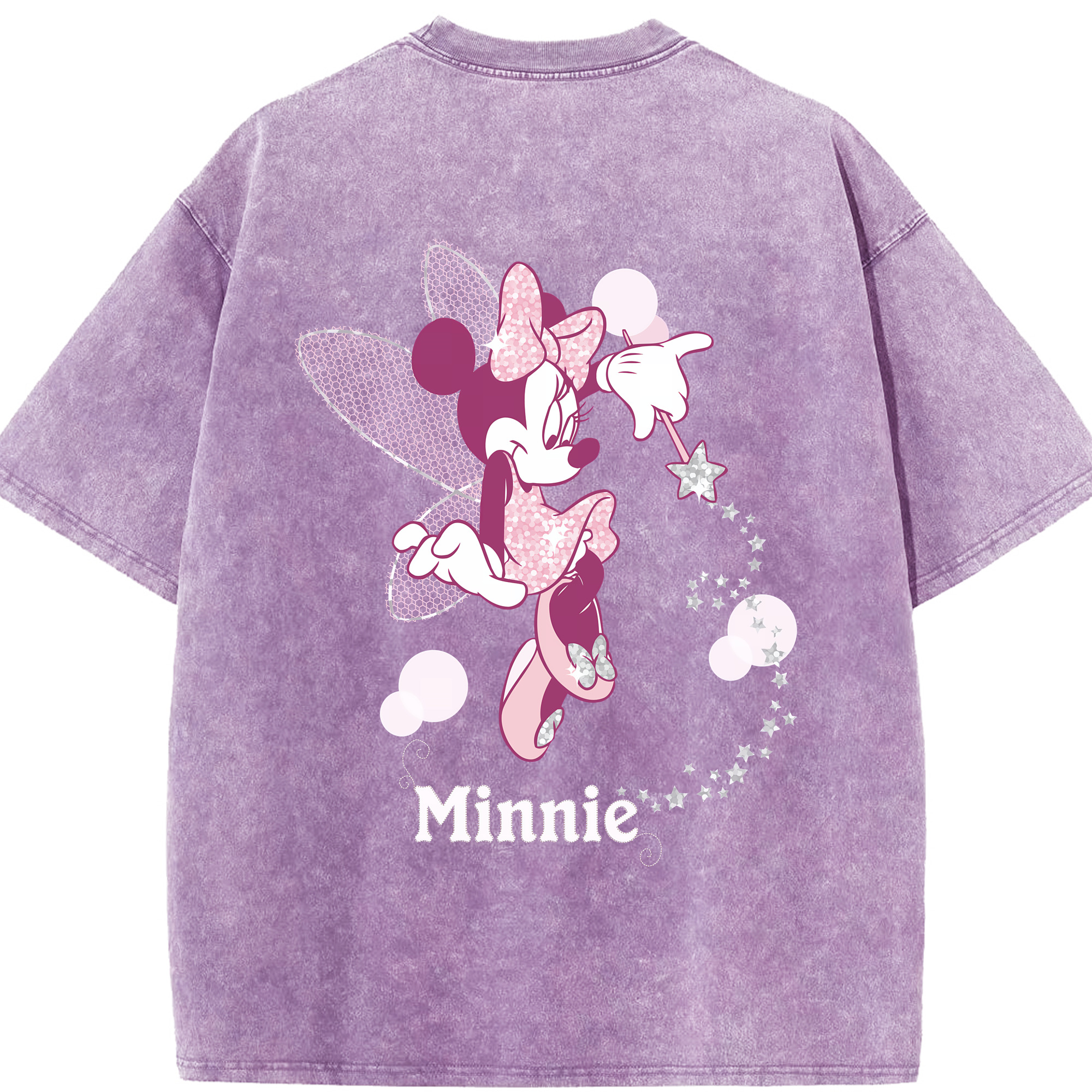 ミッキーマウス Mickey Mouse 綿100% ヴィンテージ風 半袖Tシャツ（背面プリント）