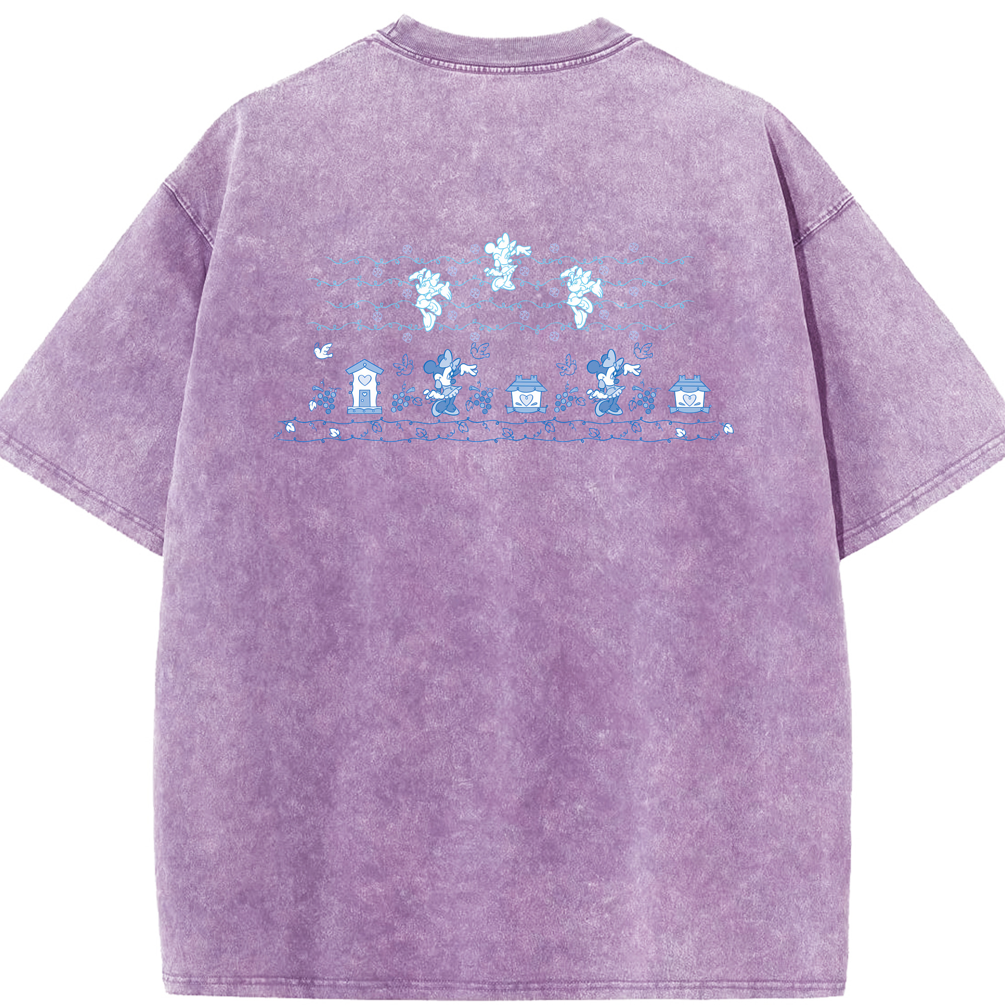 （画像用） ミッキーマウス Mickey Mouse 綿100% ヴィンテージ風 半袖Tシャツ（背面プリント）