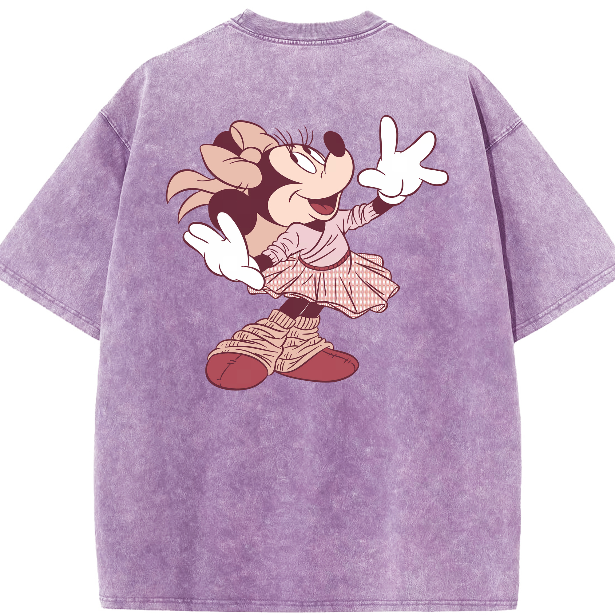 （画像用） ミッキーマウス Mickey Mouse 綿100% ヴィンテージ風 半袖Tシャツ（背面プリント）