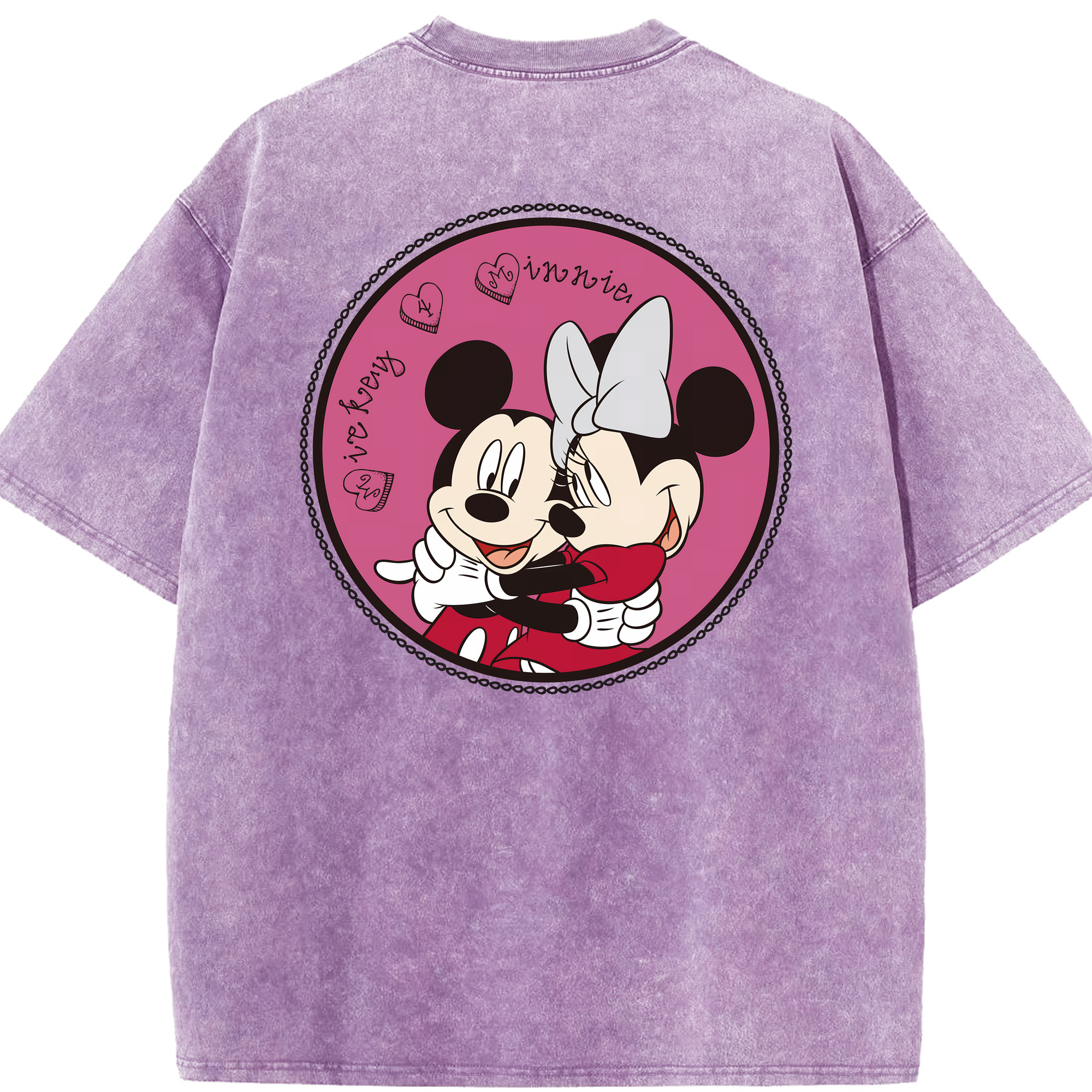 （画像用） ミッキーマウス Mickey Mouse 綿100% ヴィンテージ風 半袖Tシャツ（背面プリント）