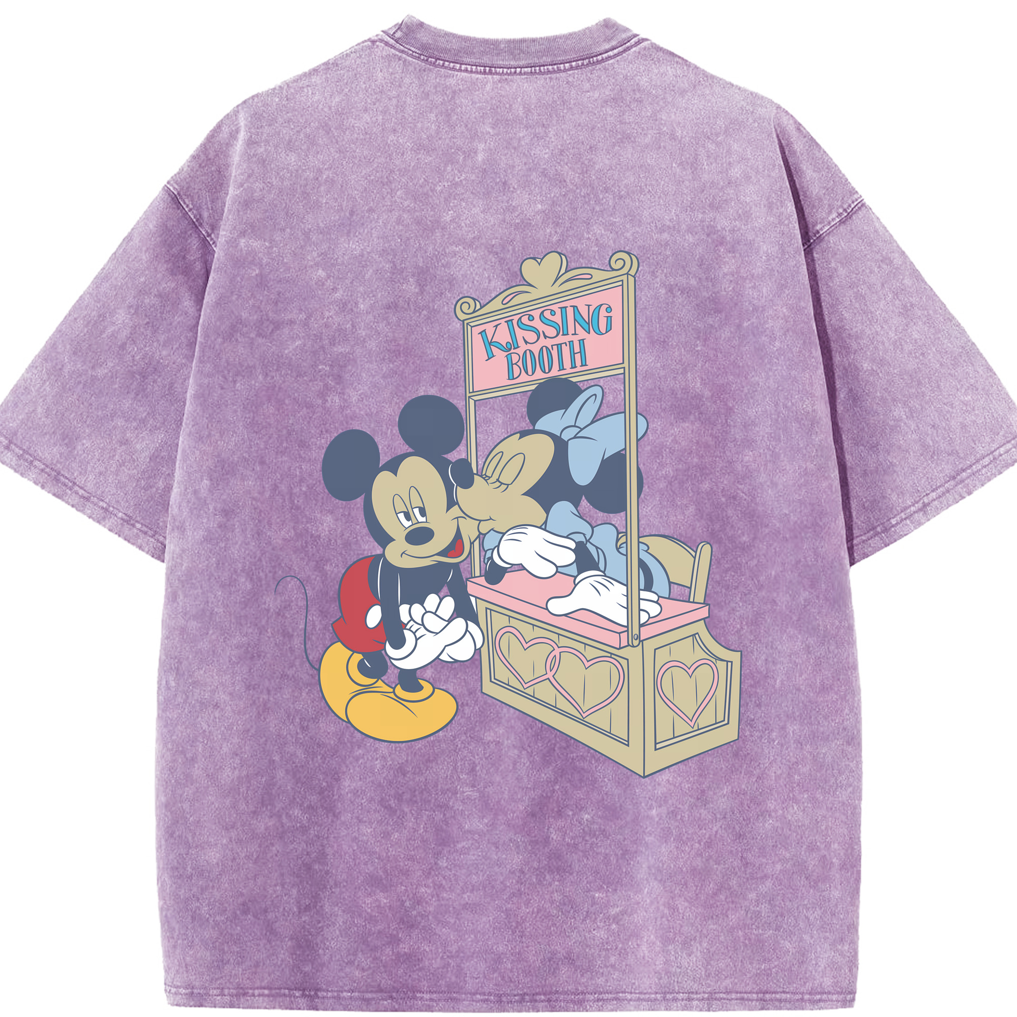 （画像用） ミッキーマウス Mickey Mouse 綿100% ヴィンテージ風 半袖Tシャツ（背面プリント）